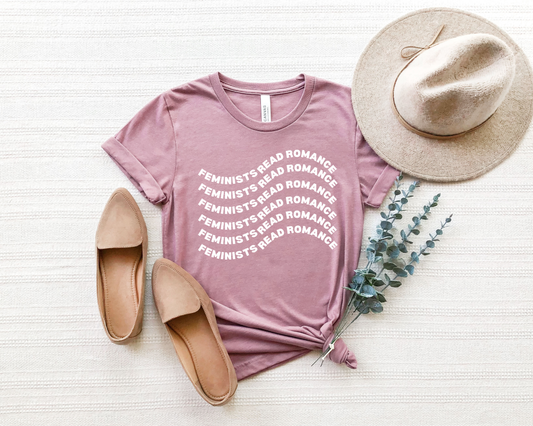 feminists read romance t-shirt