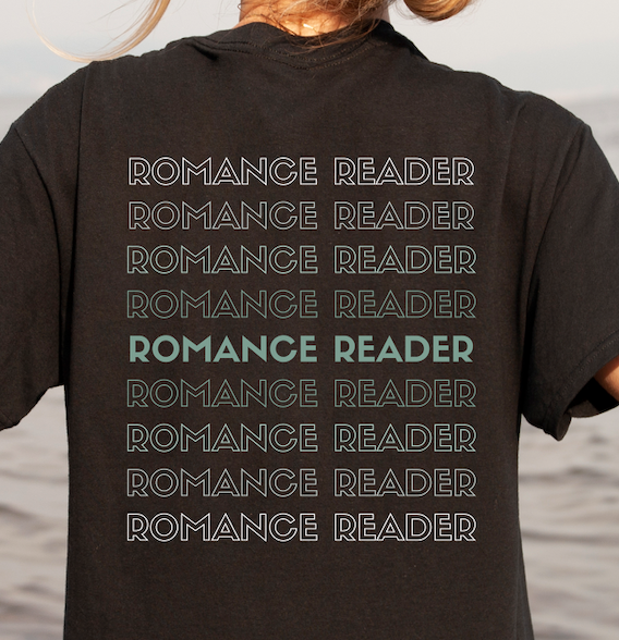 romance reader back t-shirt