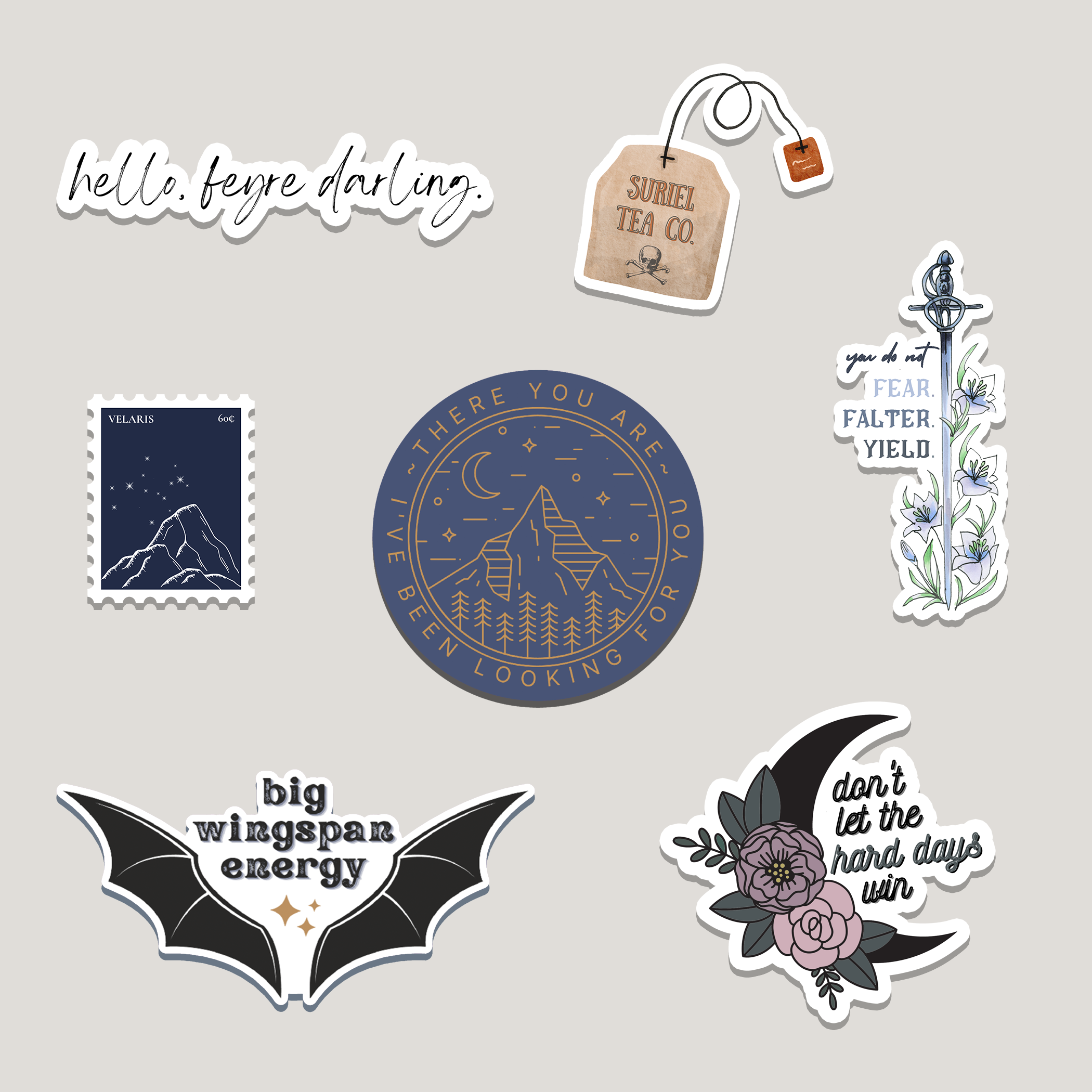 New ACOTAR stickers for my kindle!! (all are from MeaggieMoos on ,  their SJM stuff is licensed) : r/acotar