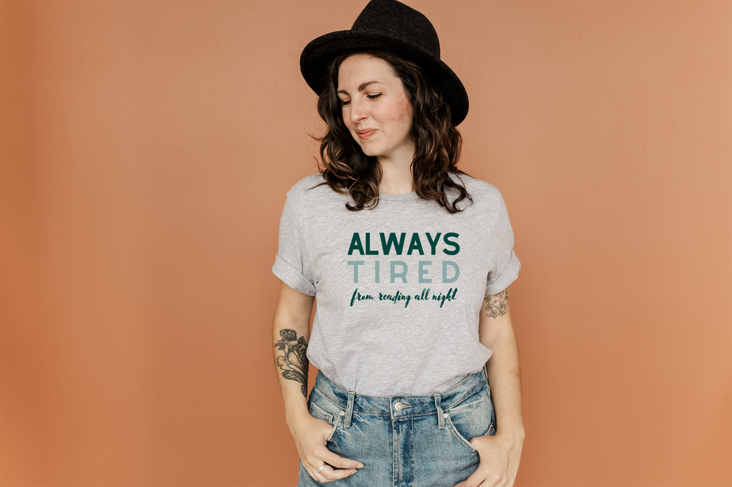 always tired (from reading all night) t-shirt