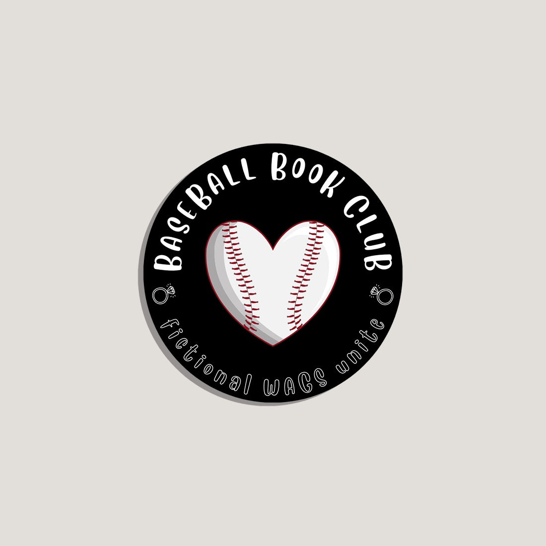 baseball book club sticker