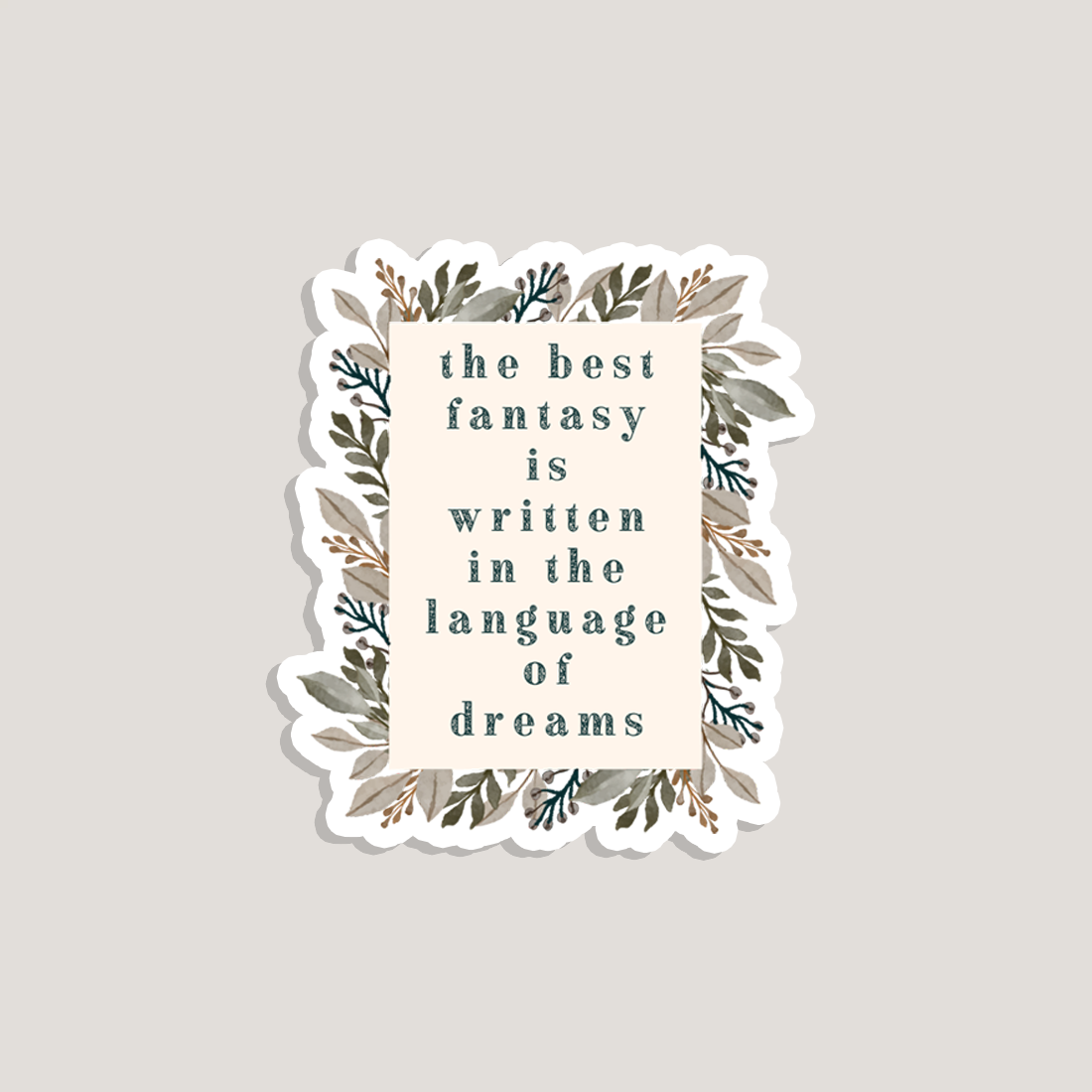 fantasy quote sticker