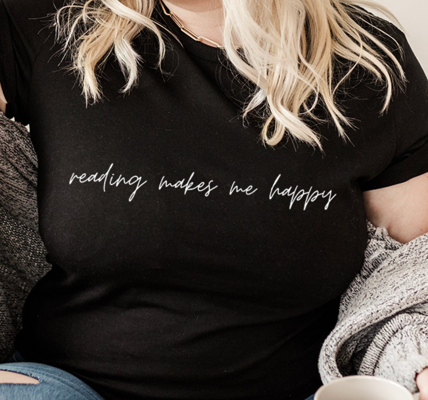 reading makes me happy t-shirt