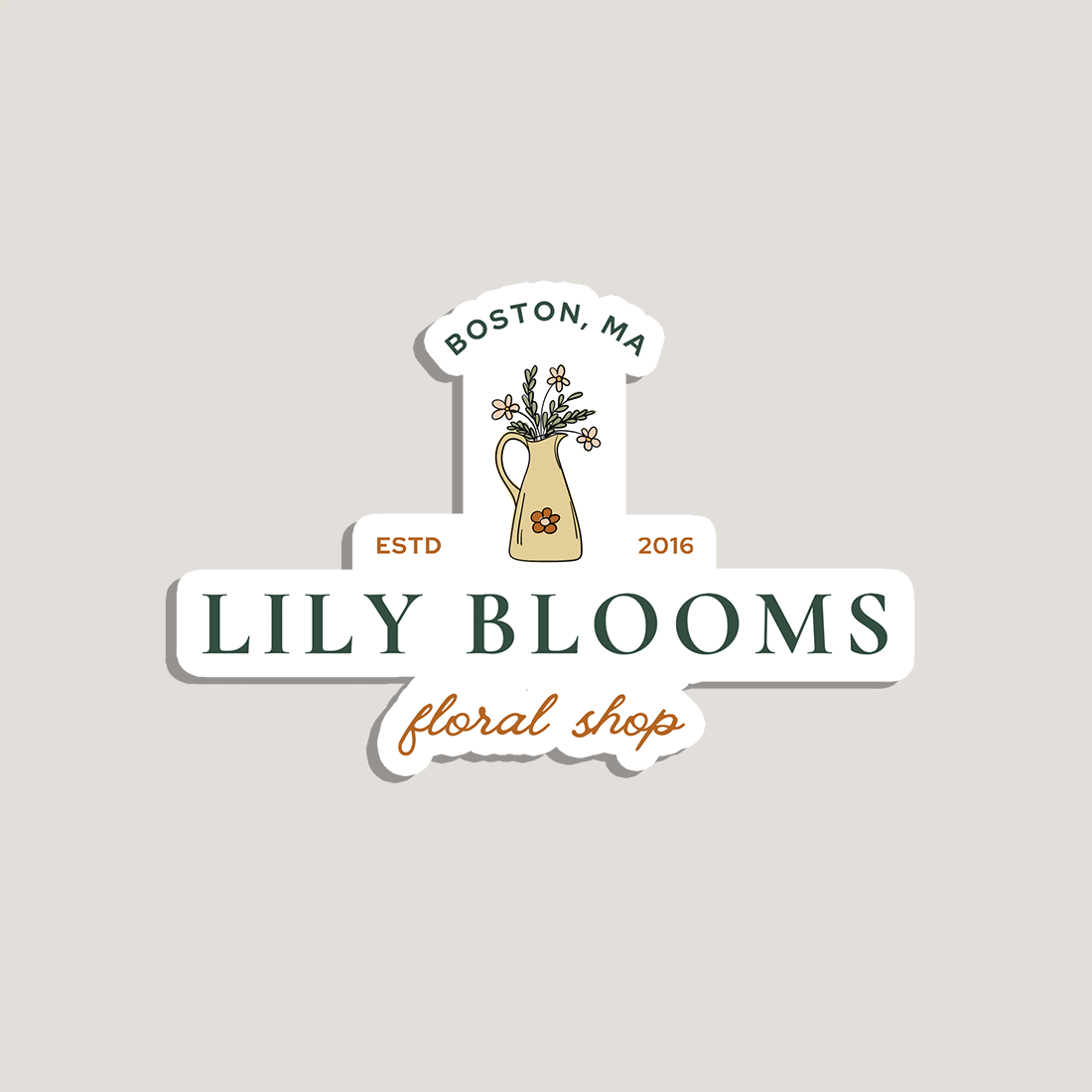lily blooms floral shop sticker
