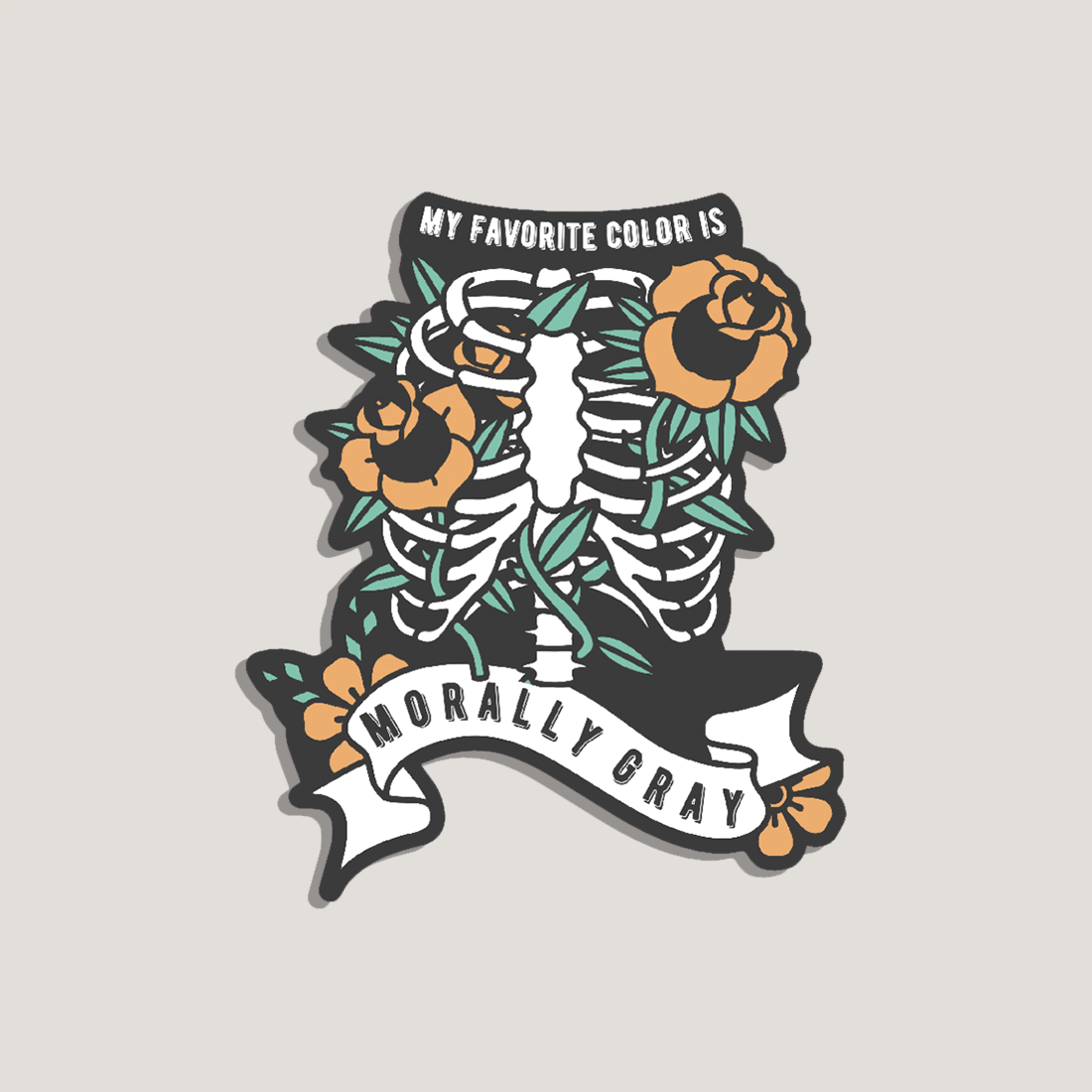 my favorite color is morally gray sticker