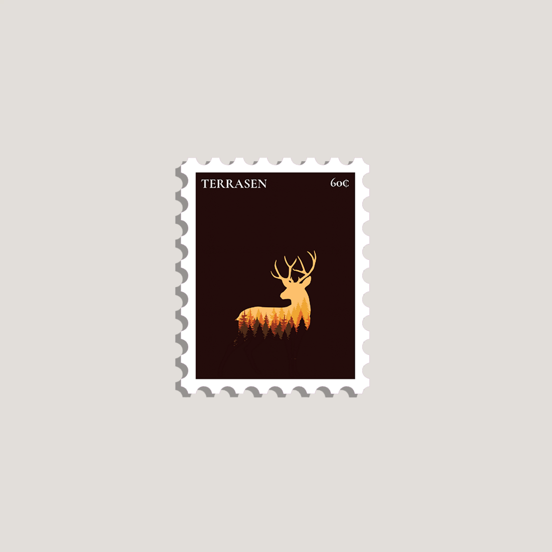 terrasen stamp sticker