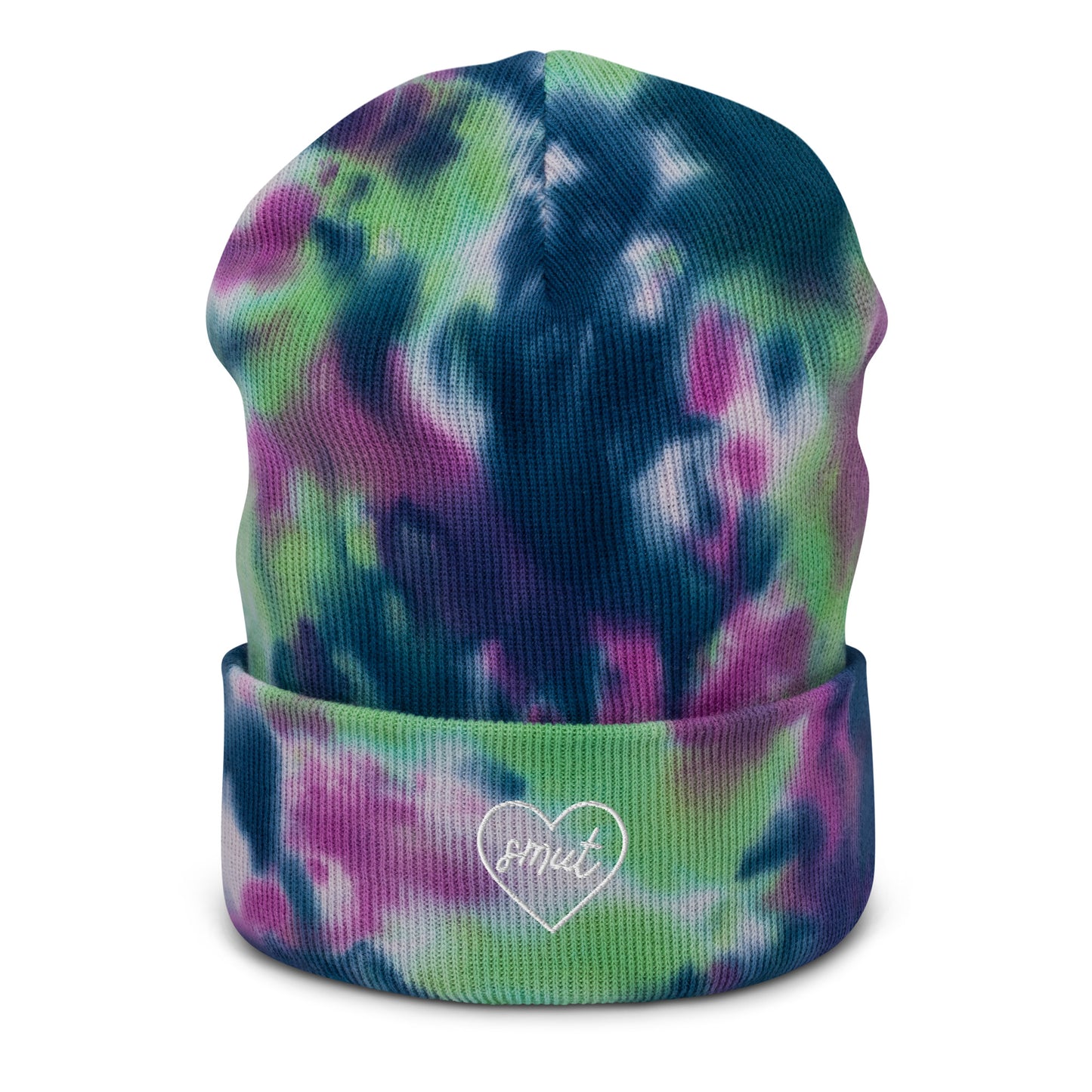 smut heart tie-dye beanie