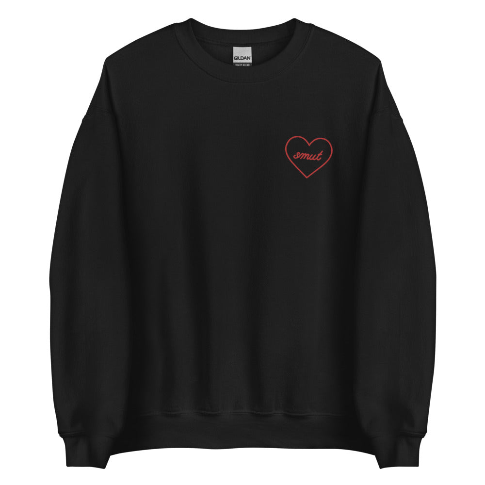 smut heart embroidered sweatshirt