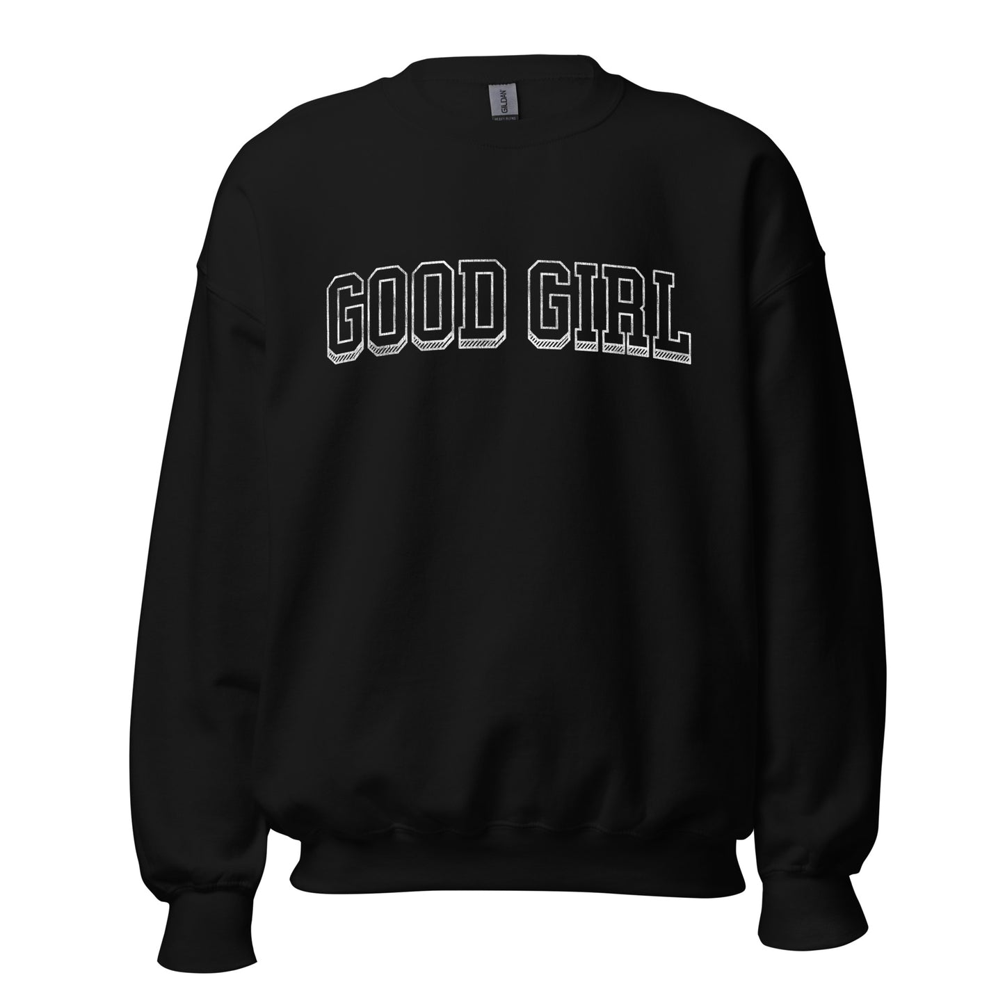 good girl varsity sweatshirt (white)
