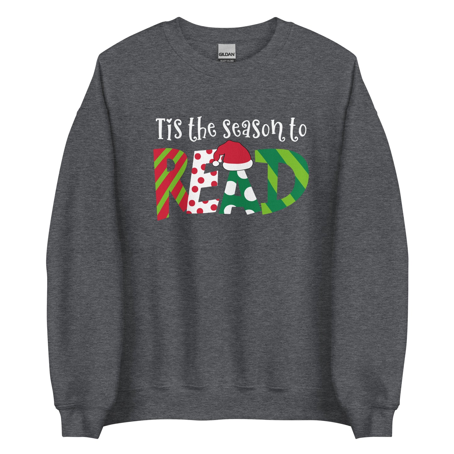 tis the season to read (santa hat) sweatshirt