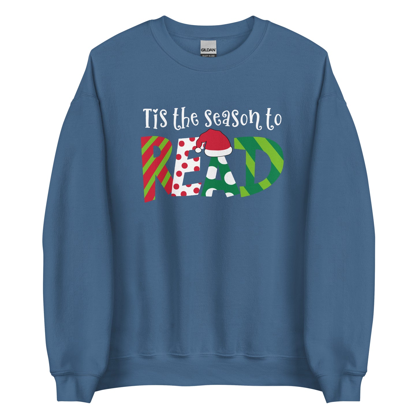 tis the season to read (santa hat) sweatshirt