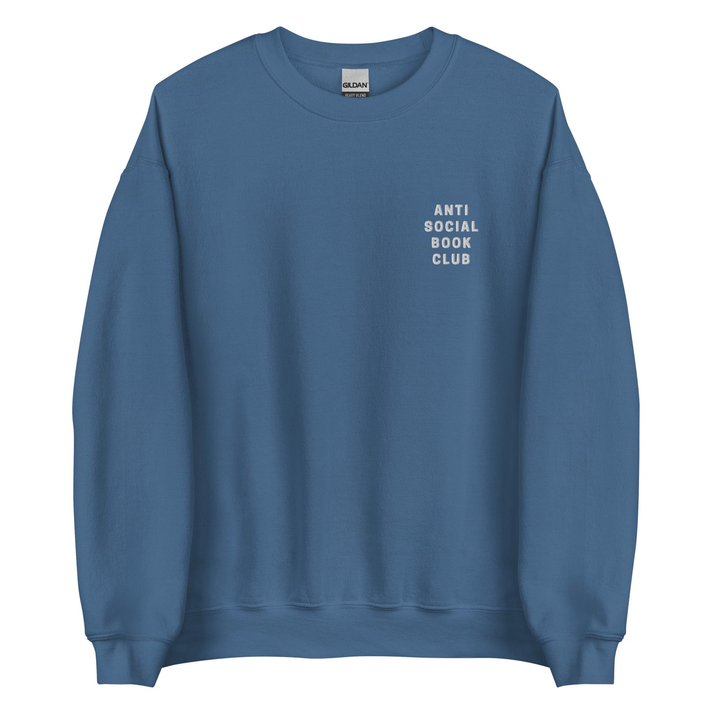 anti social book club embroidered sweatshirt