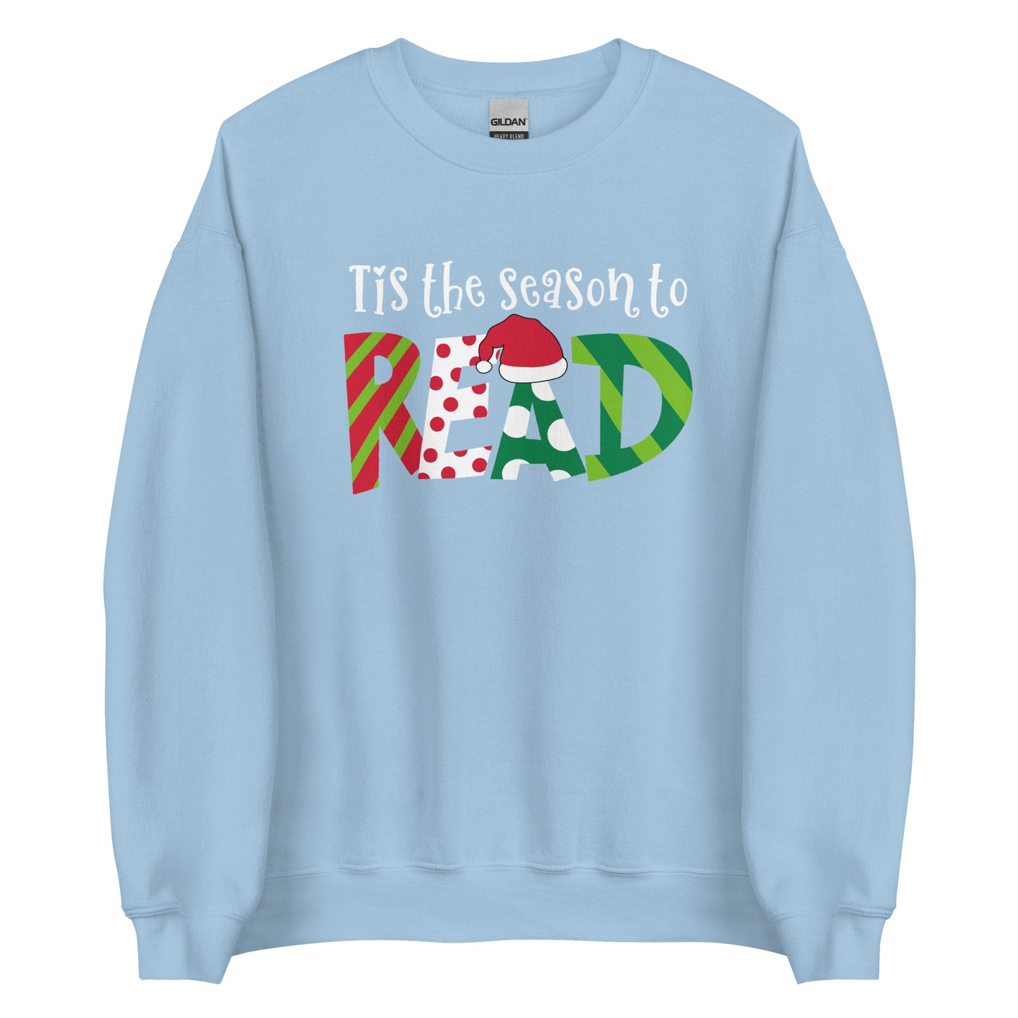 tis the season to read (santa hat) sweatshirt