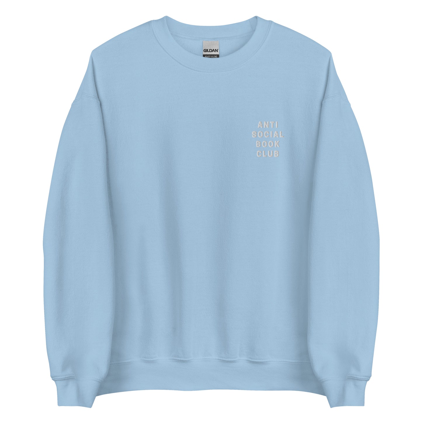 anti social book club embroidered sweatshirt