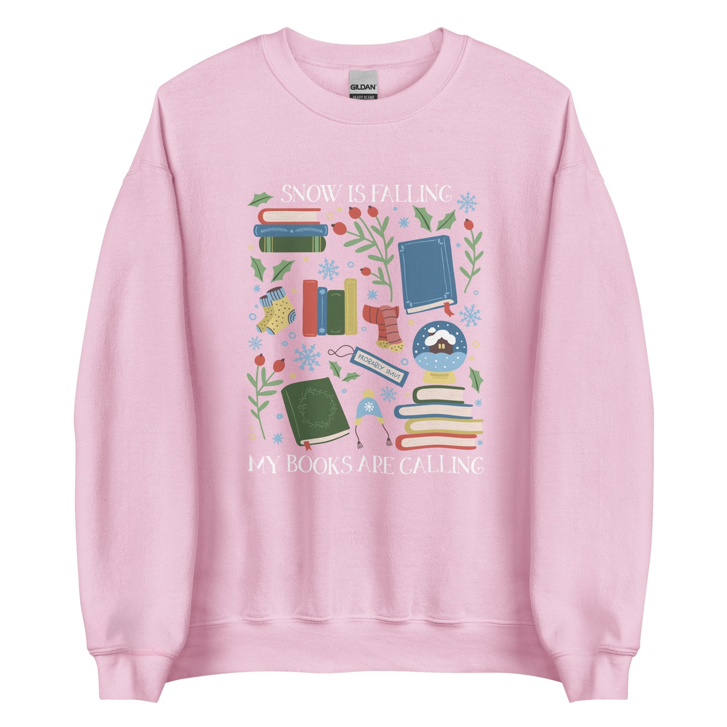 snow is falling (in white) sweatshirt