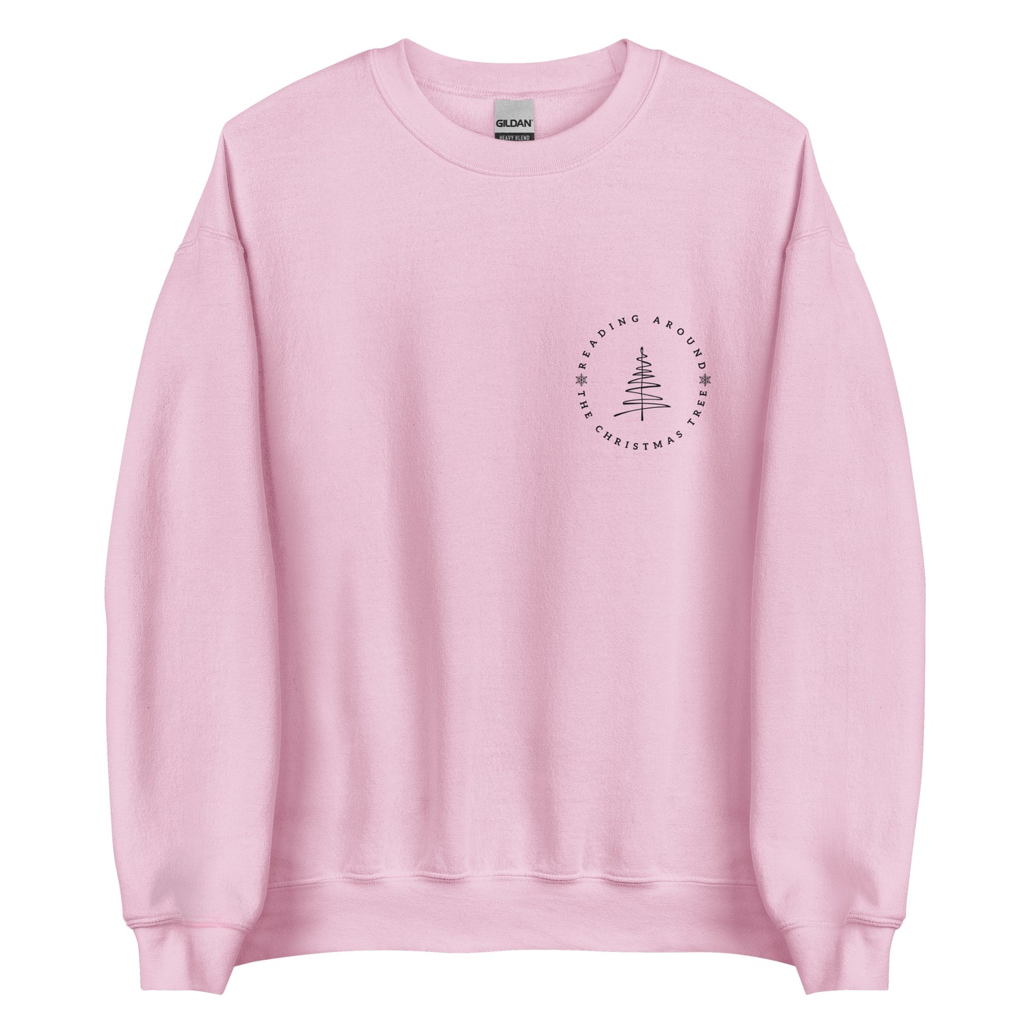 reading around the christmas tree sweatshirt