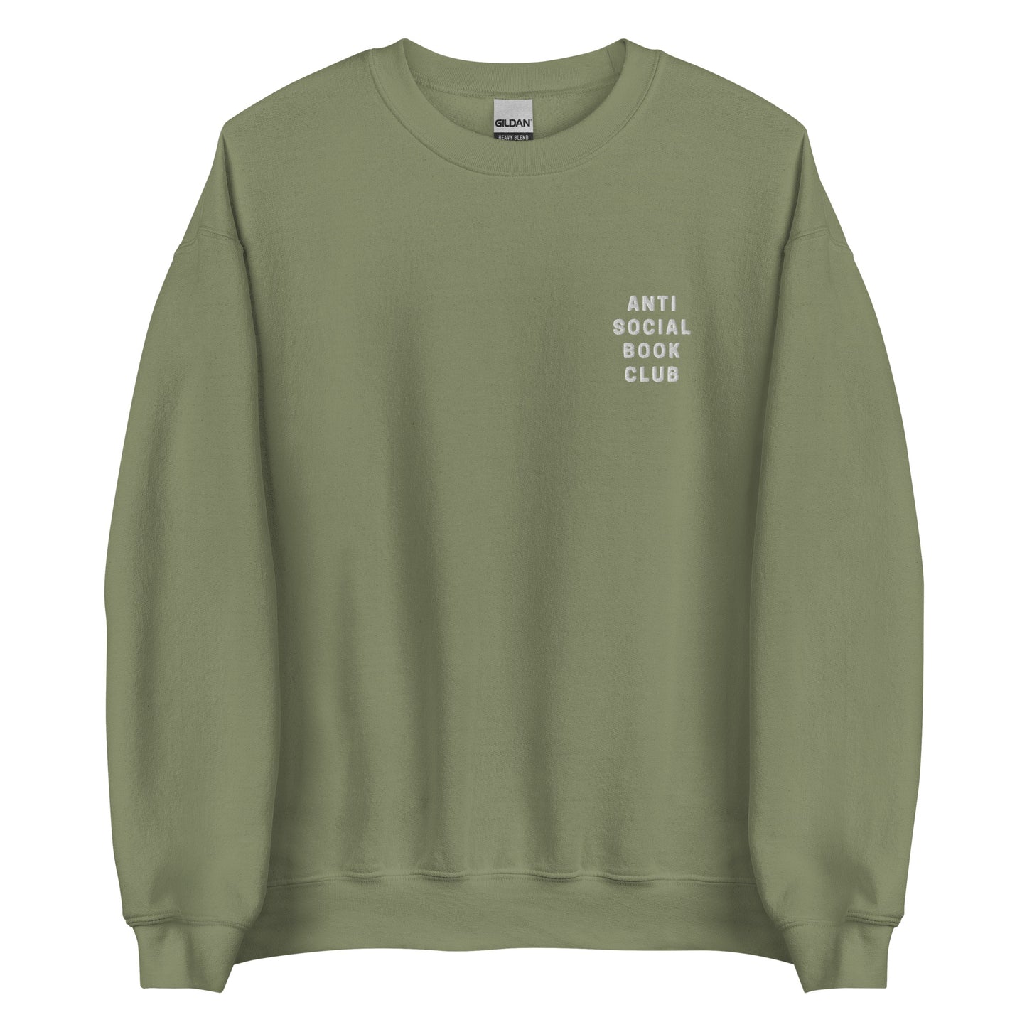 anti social book club embroidered sweatshirt