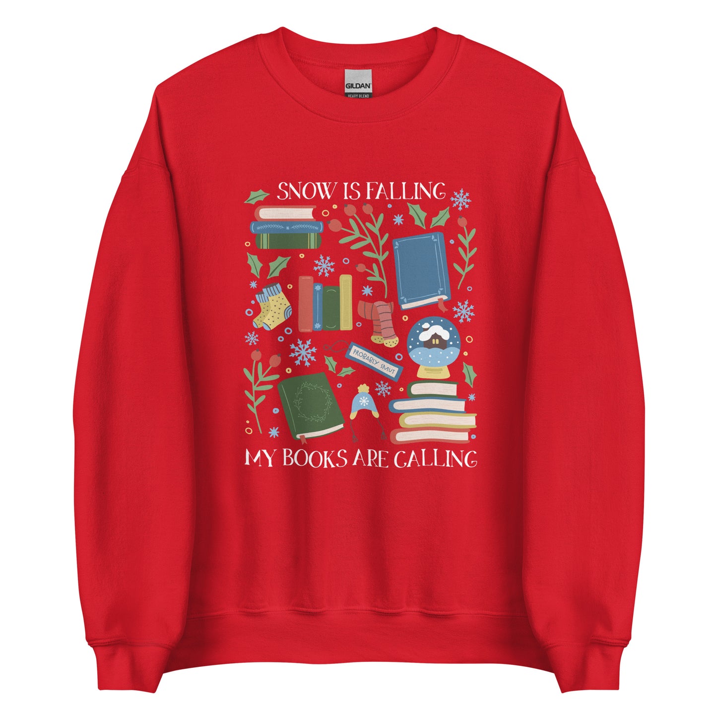 snow is falling (in white) sweatshirt