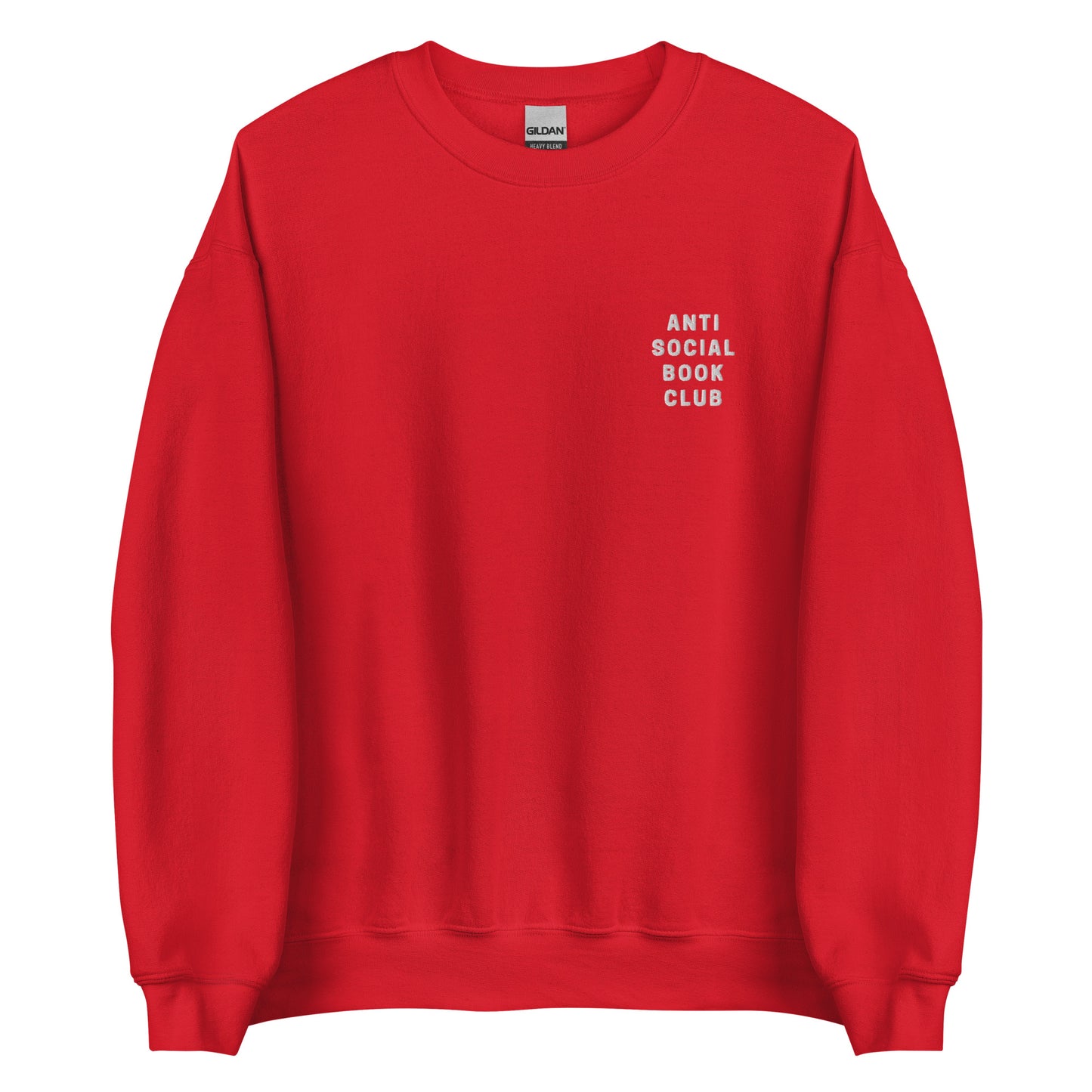 anti social book club embroidered sweatshirt
