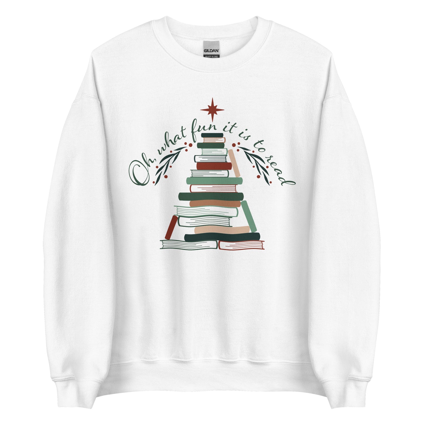 oh what fun it is to read (book tree) sweatshirt