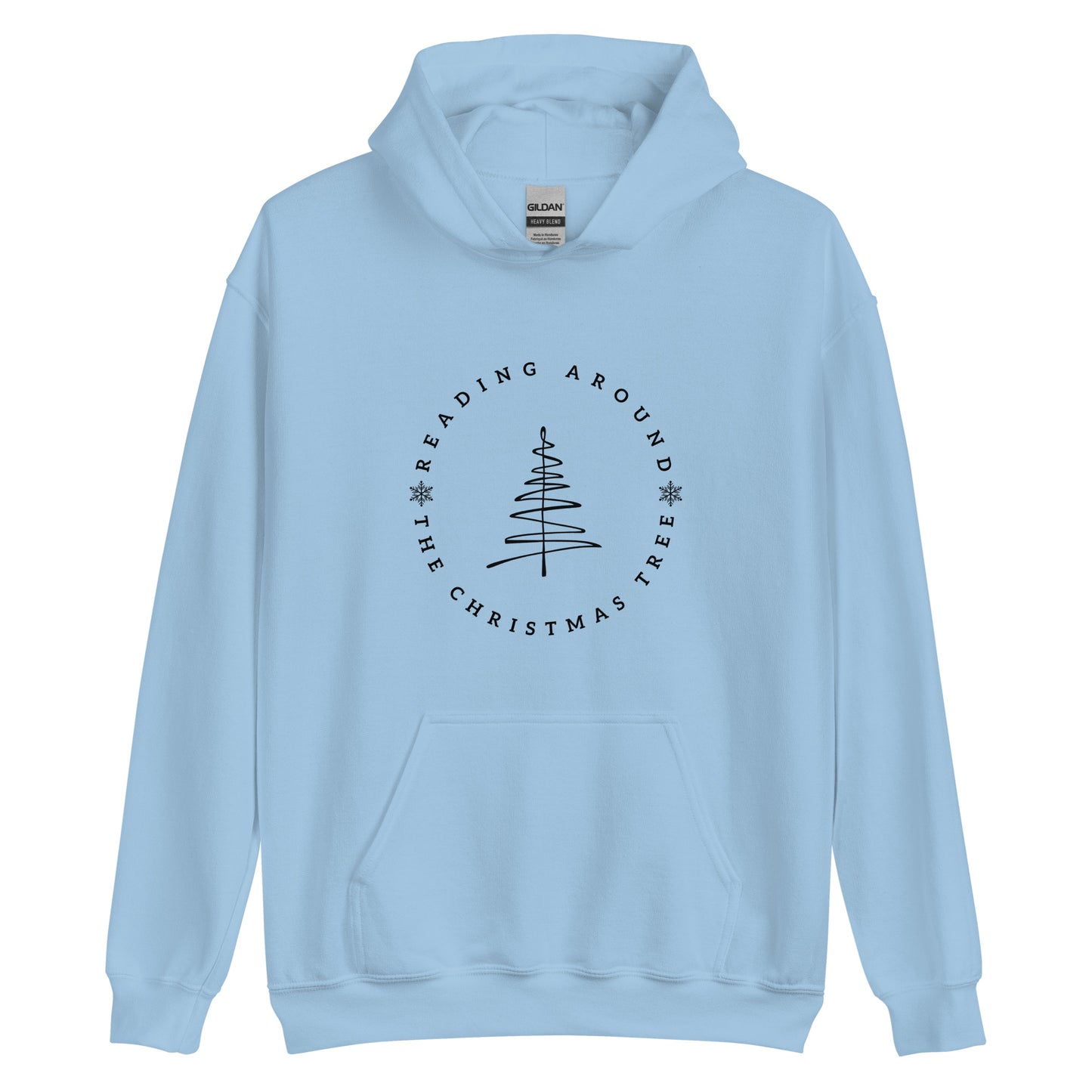 reading around the christmas tree hoodie