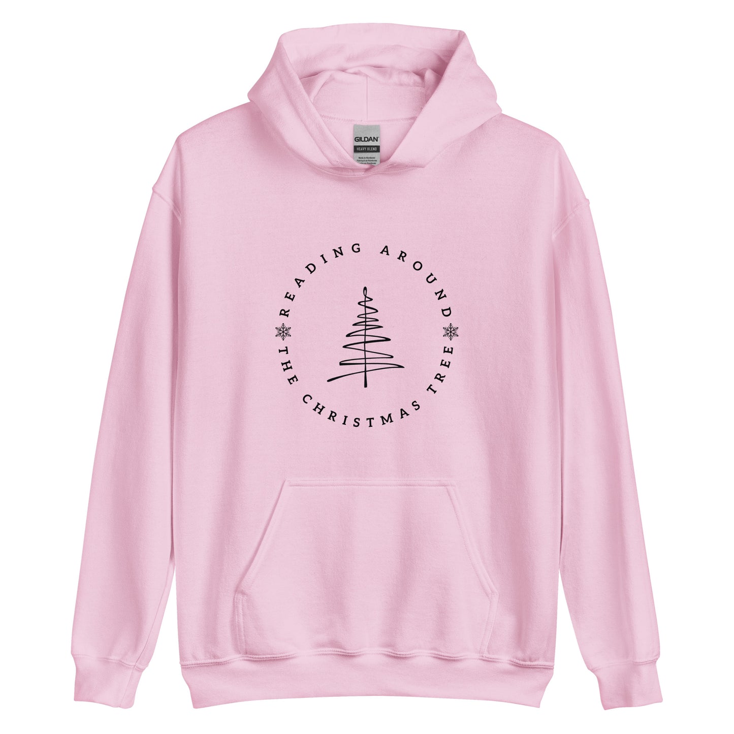 reading around the christmas tree hoodie