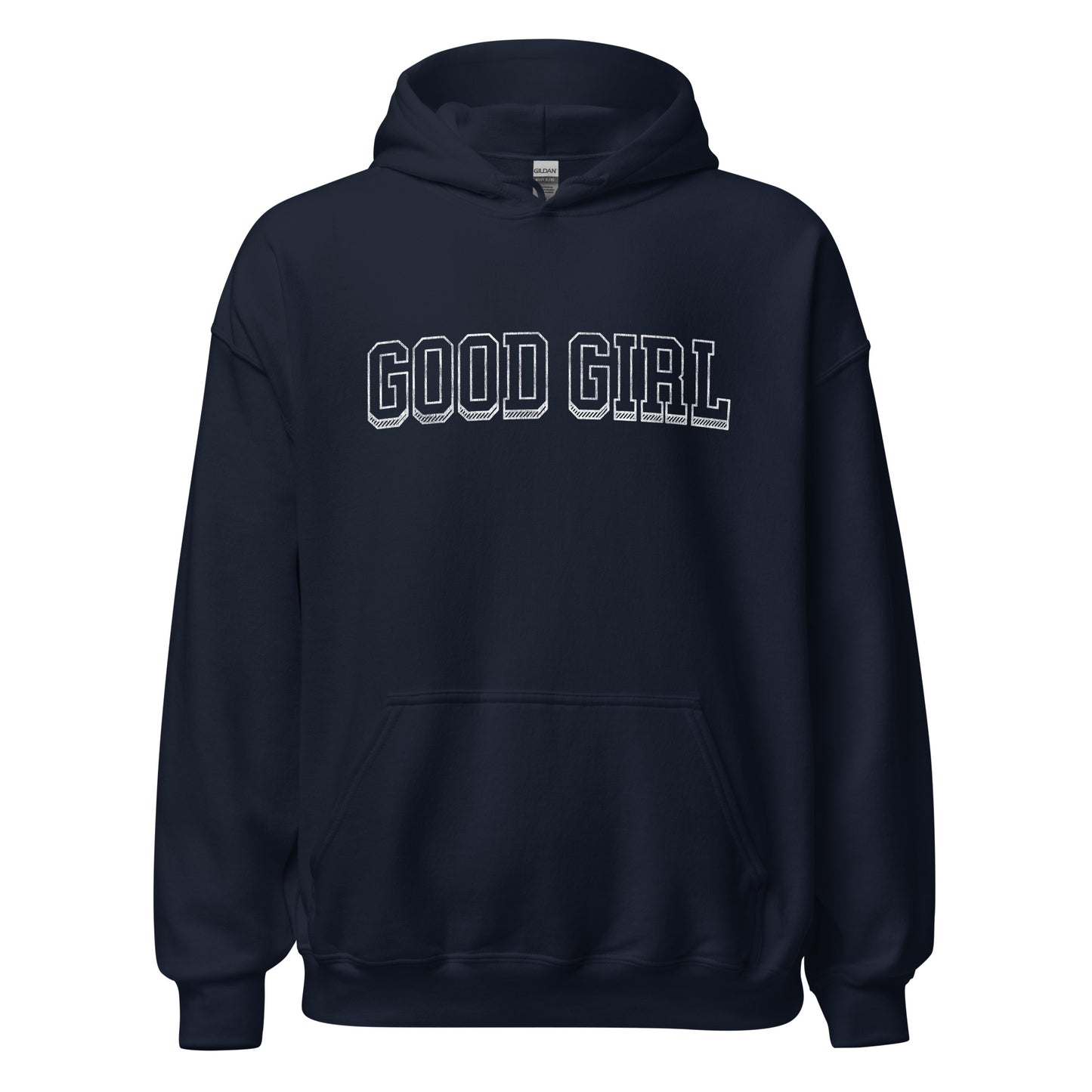 good girl varsity hoodie (white)