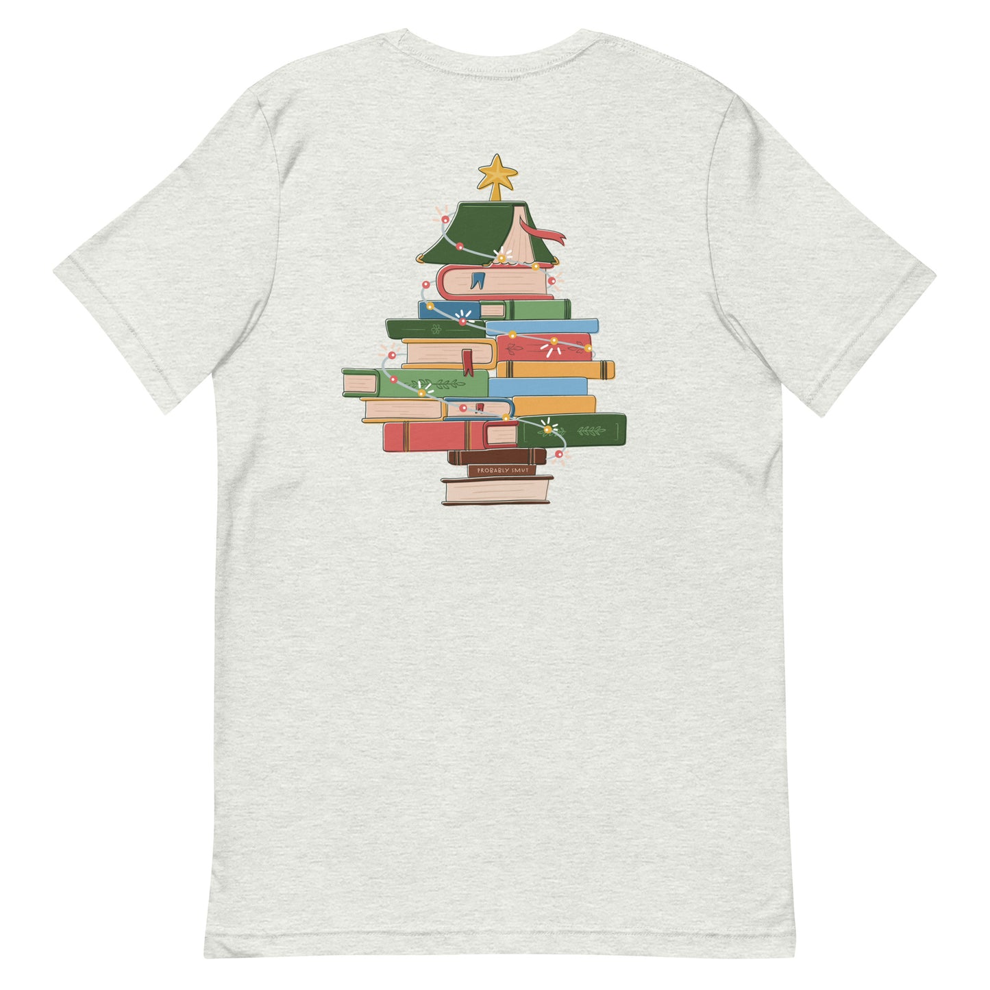all i want for christmas is books/book tree t-shirt