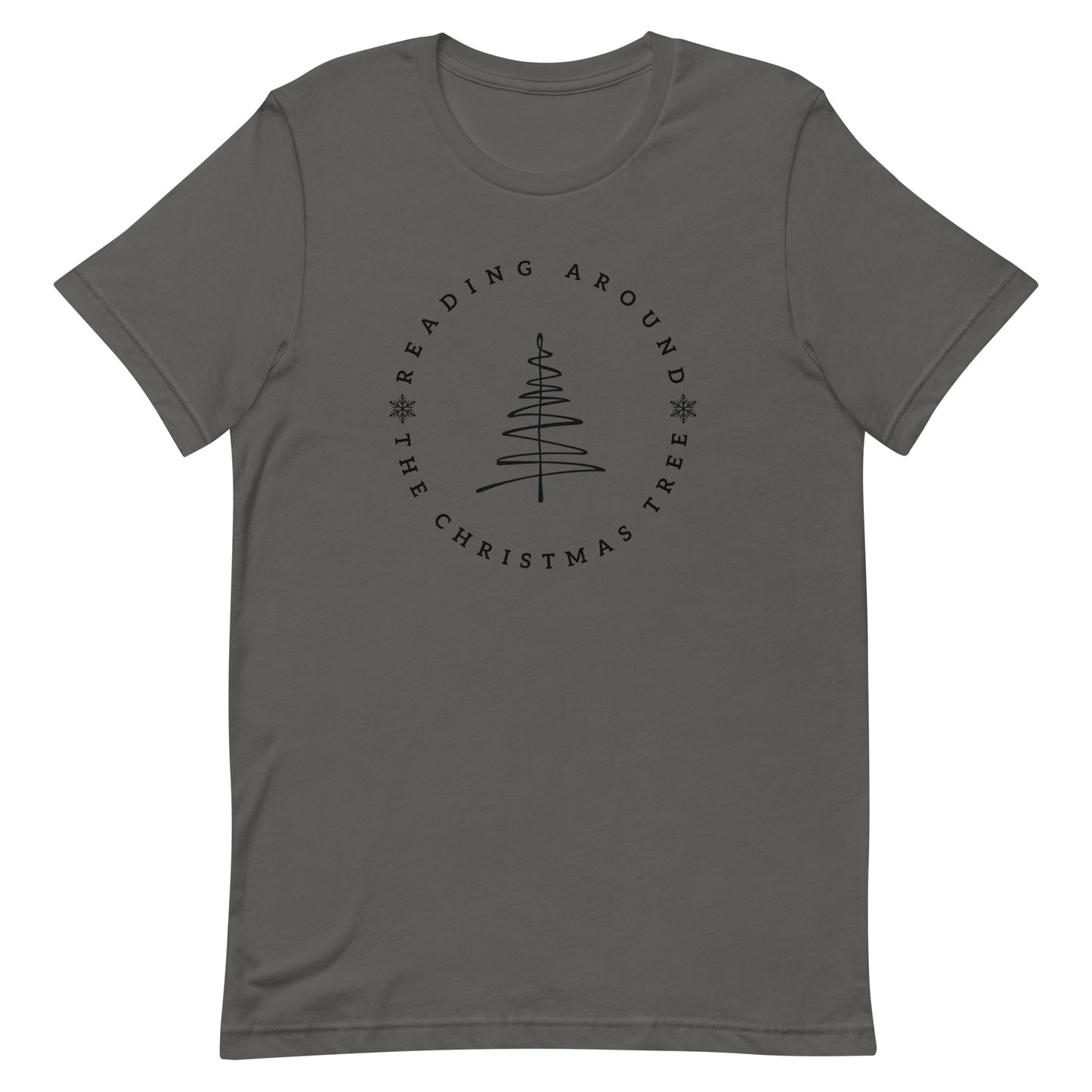 reading around the christmas tree t-shirt