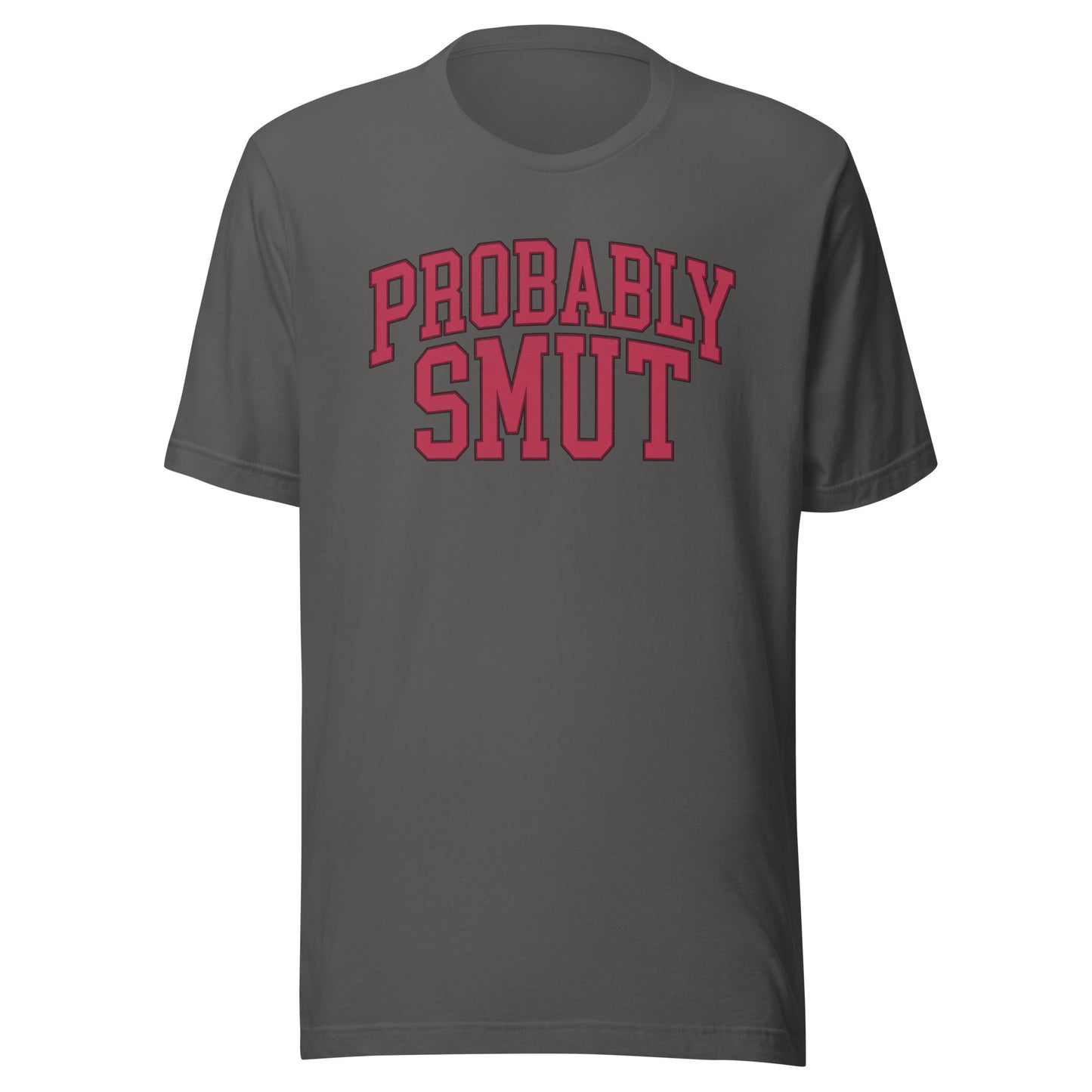 probably smut varsity t-shirt