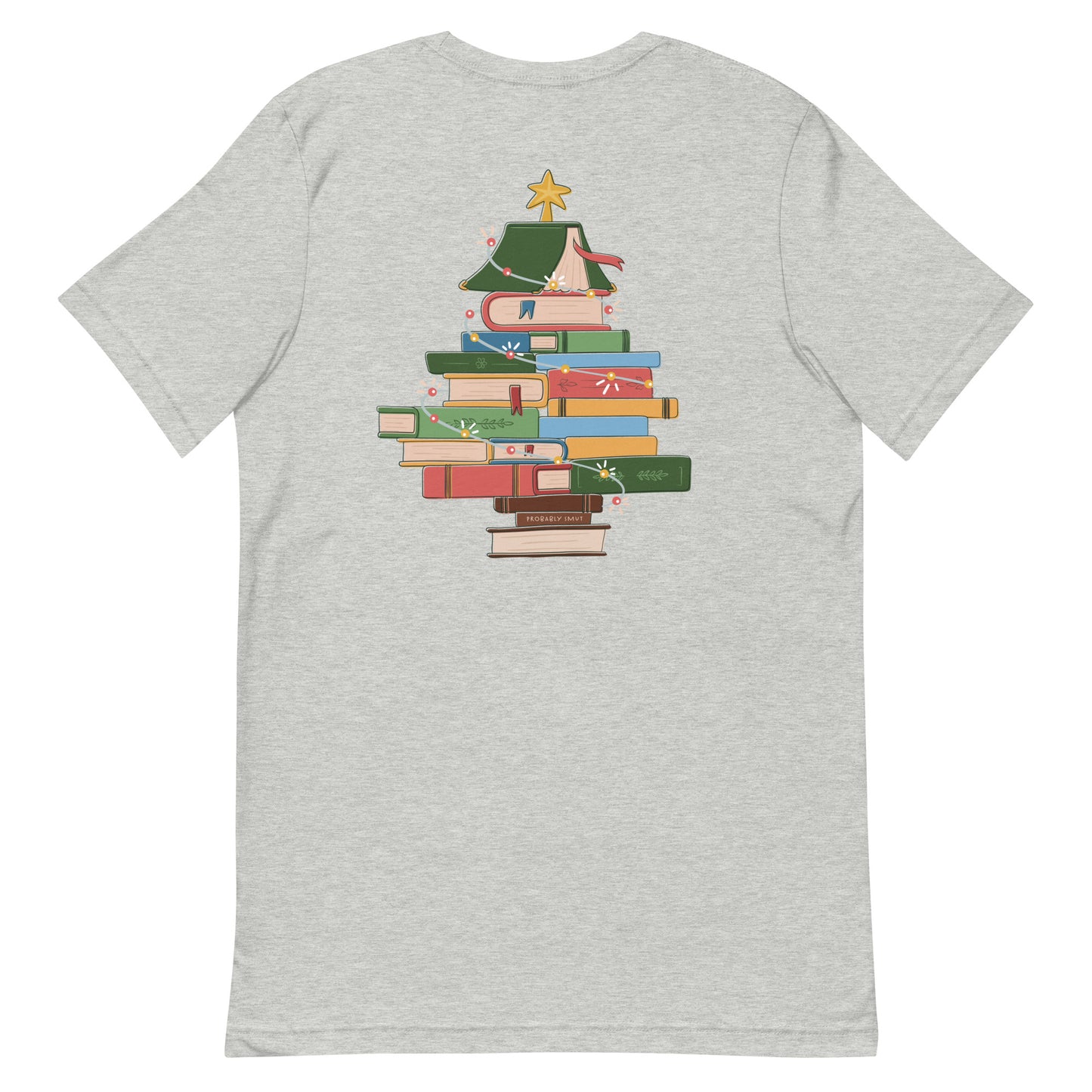 all i want for christmas is books/book tree t-shirt