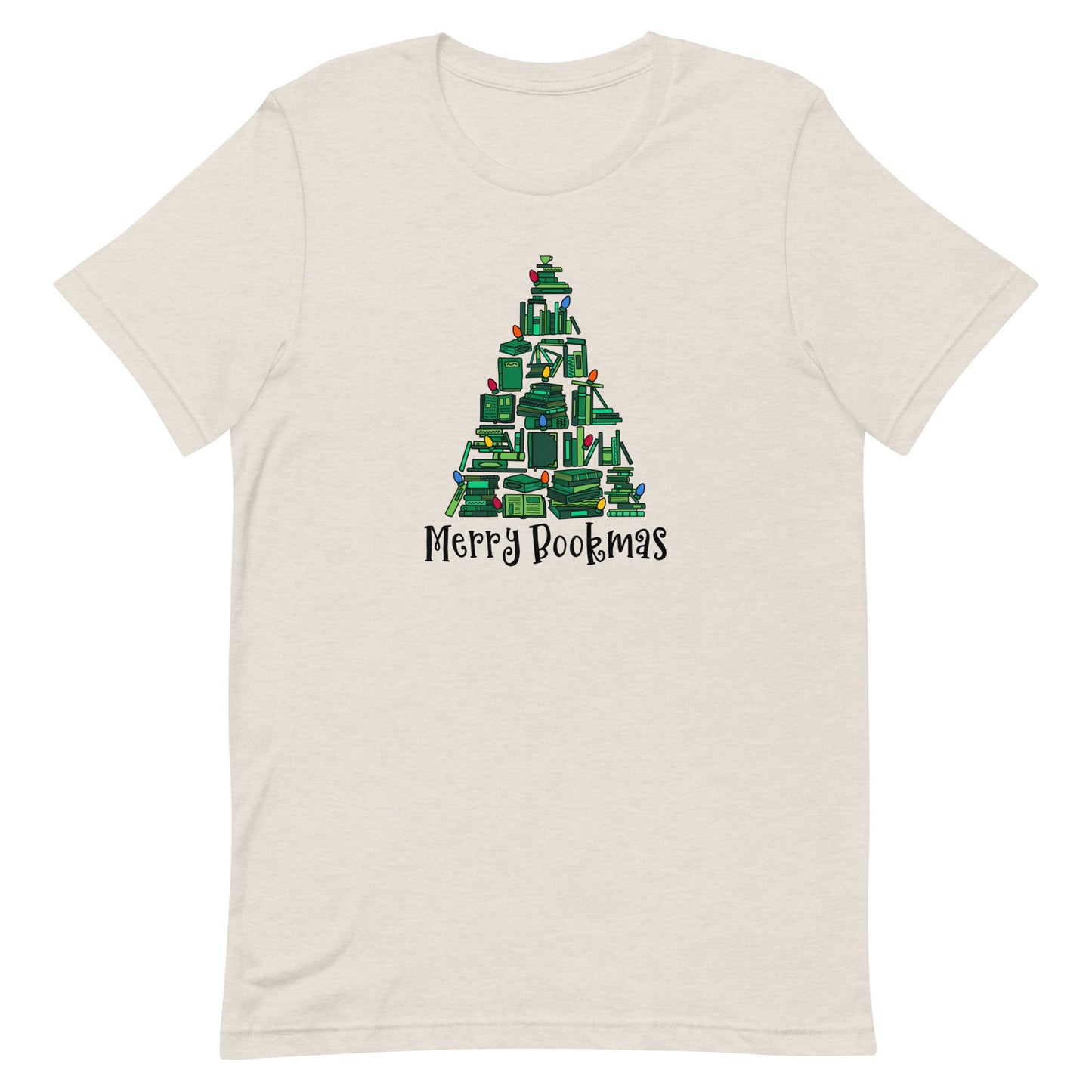 merry bookmas (book tree) t-shirt
