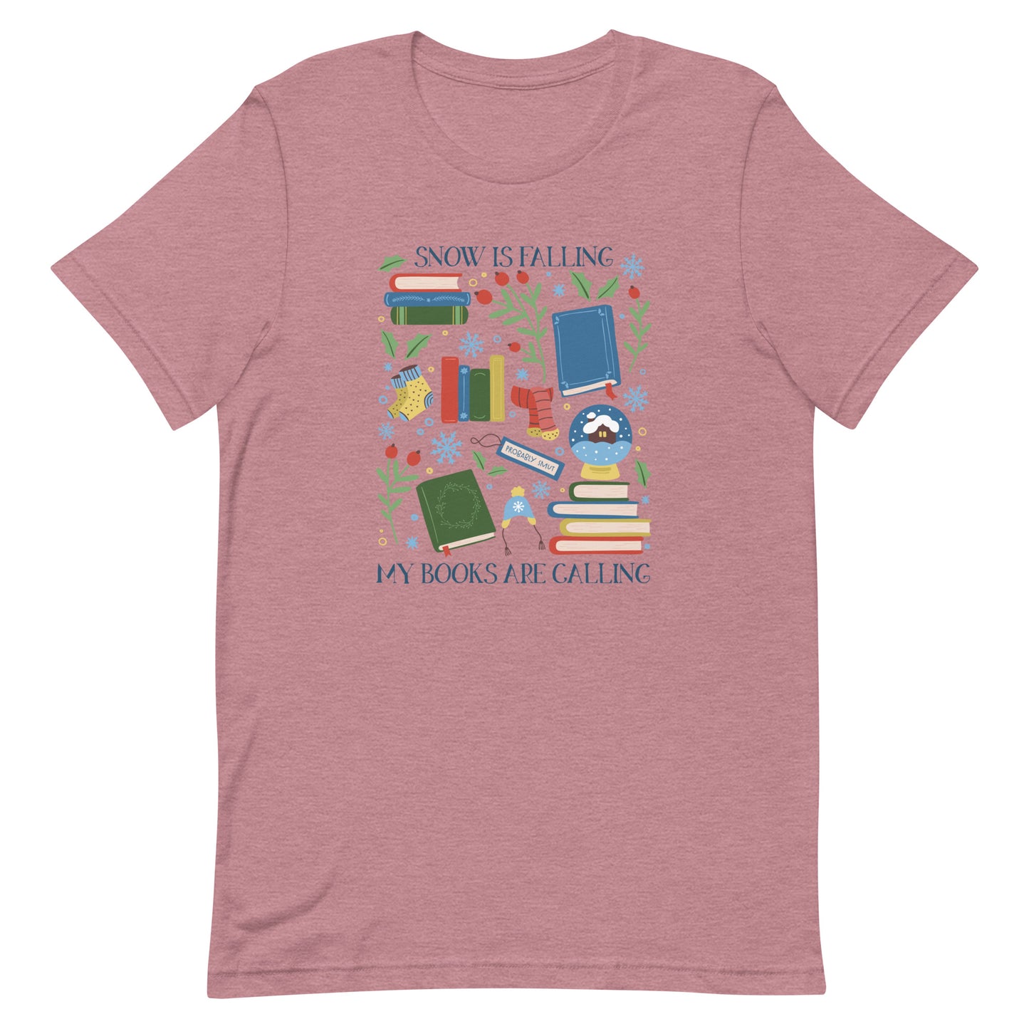 snow is falling (in blue) t-shirt