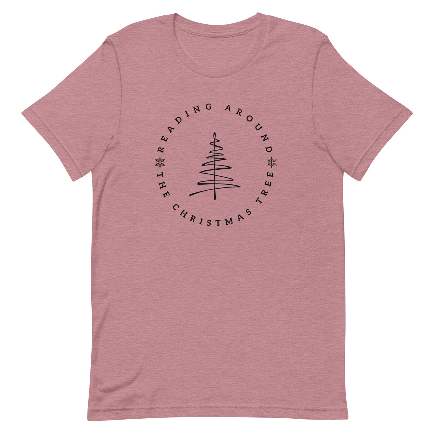 reading around the christmas tree t-shirt