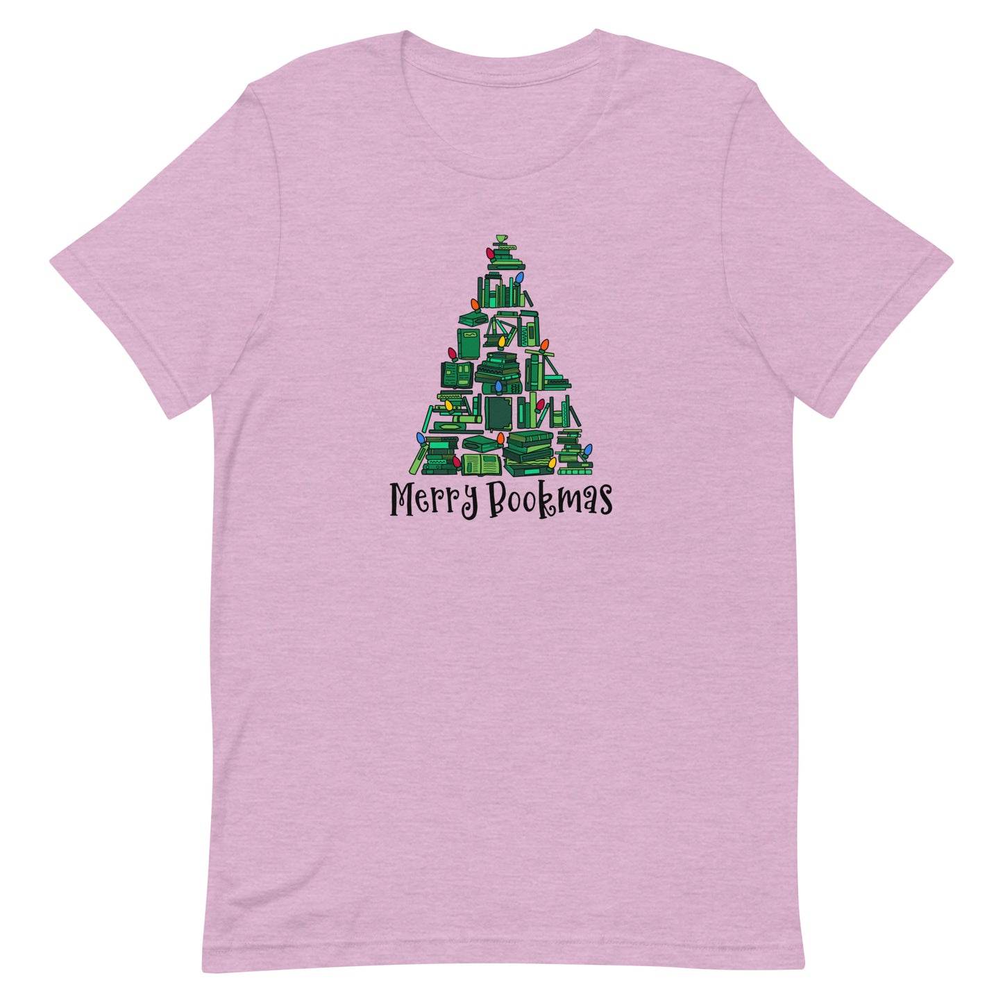 merry bookmas (book tree) t-shirt