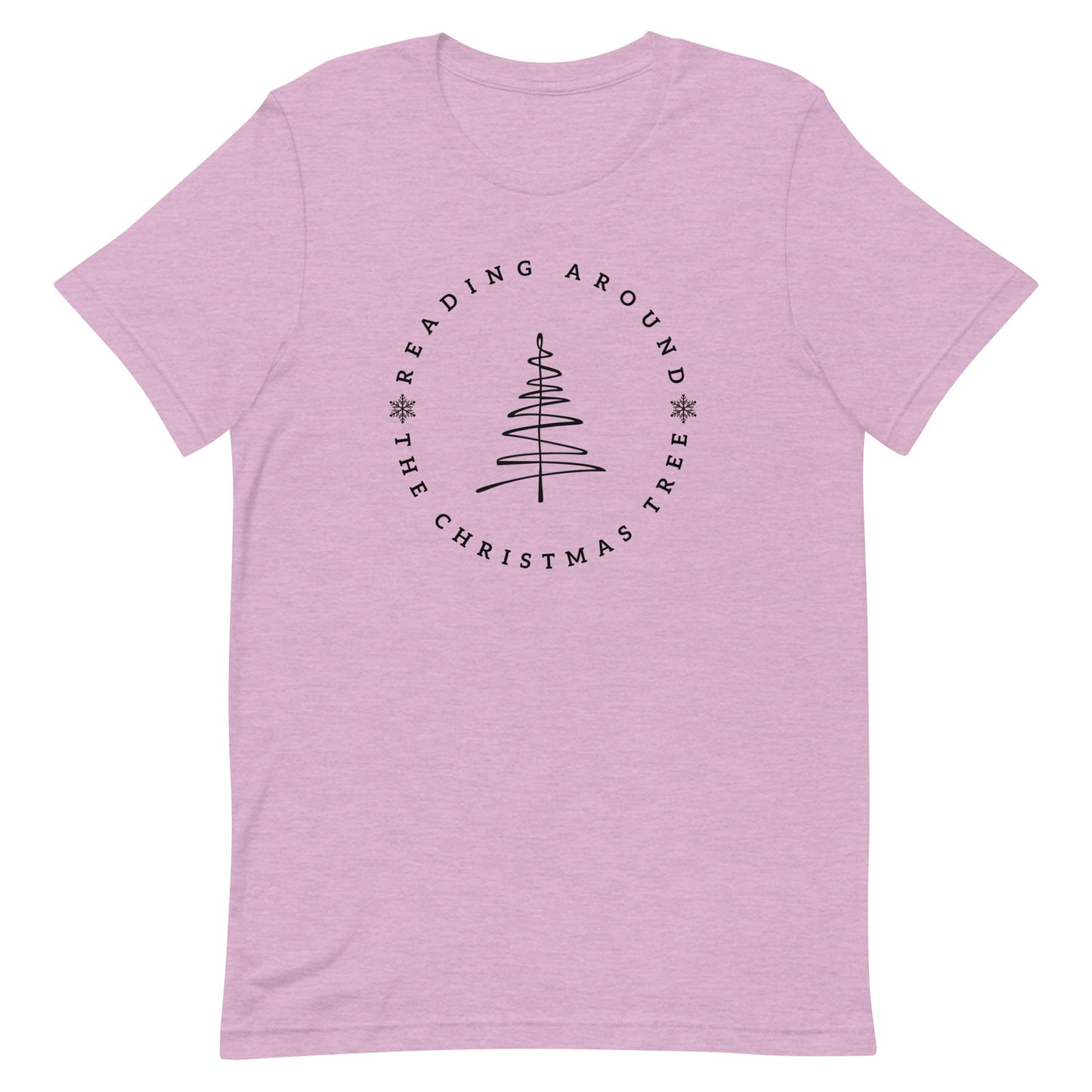 reading around the christmas tree t-shirt
