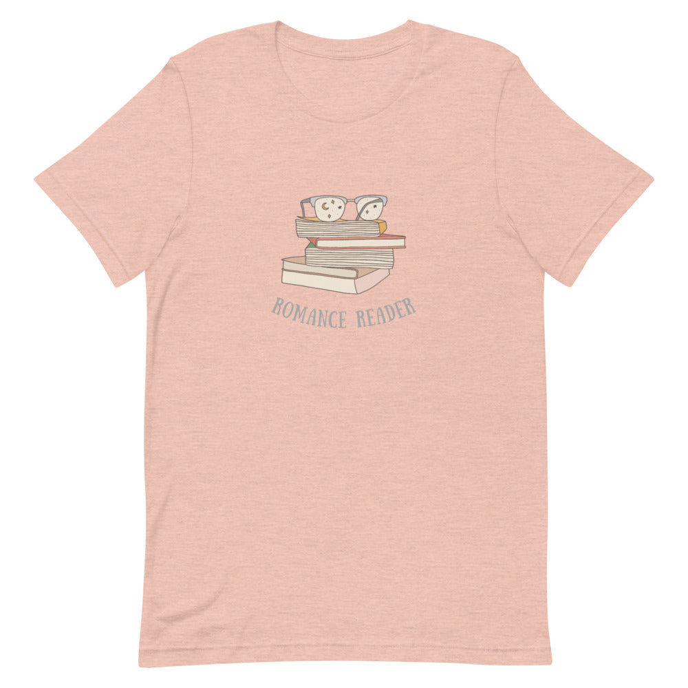 romance reader book stack t-shirt