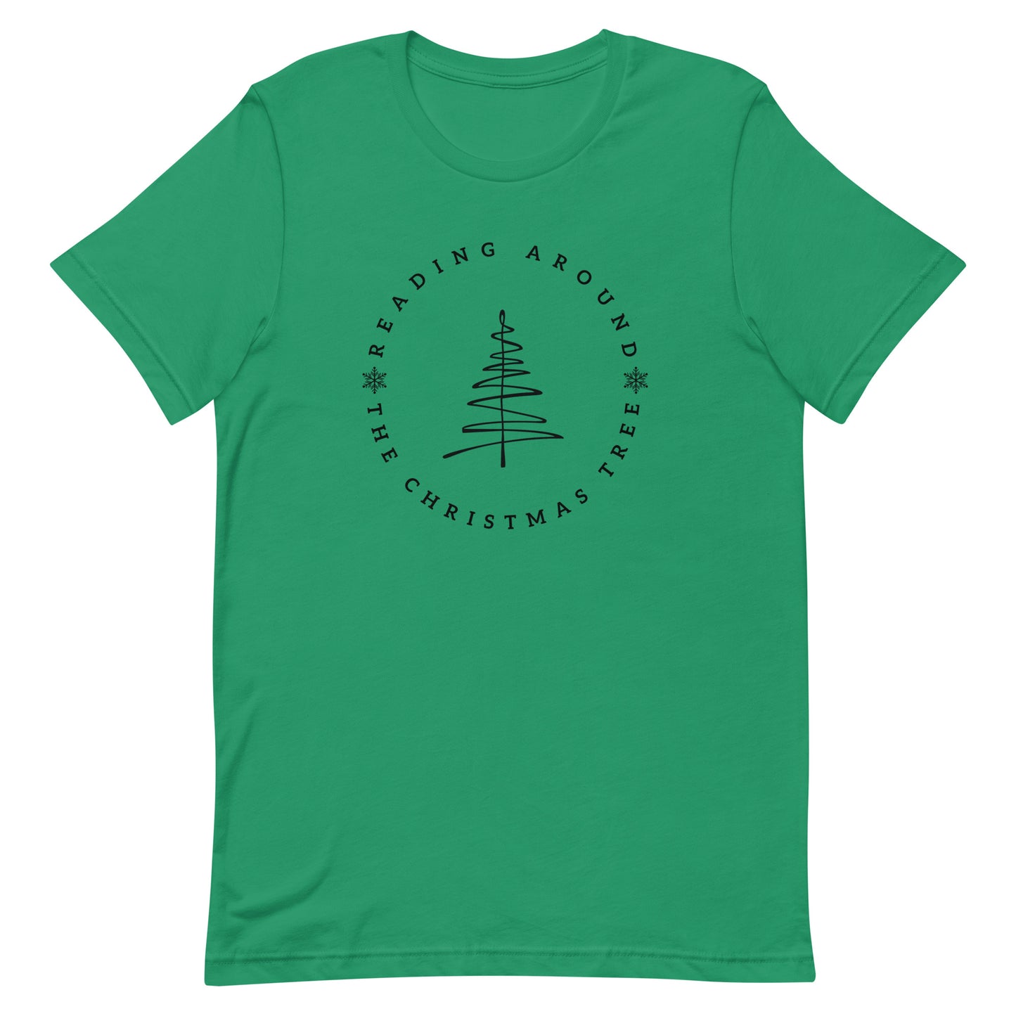 reading around the christmas tree t-shirt