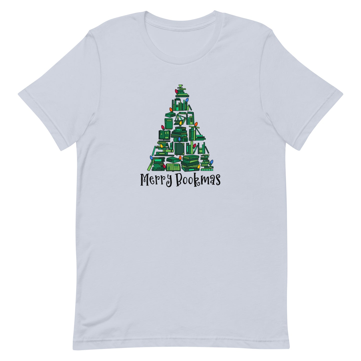 merry bookmas (book tree) t-shirt