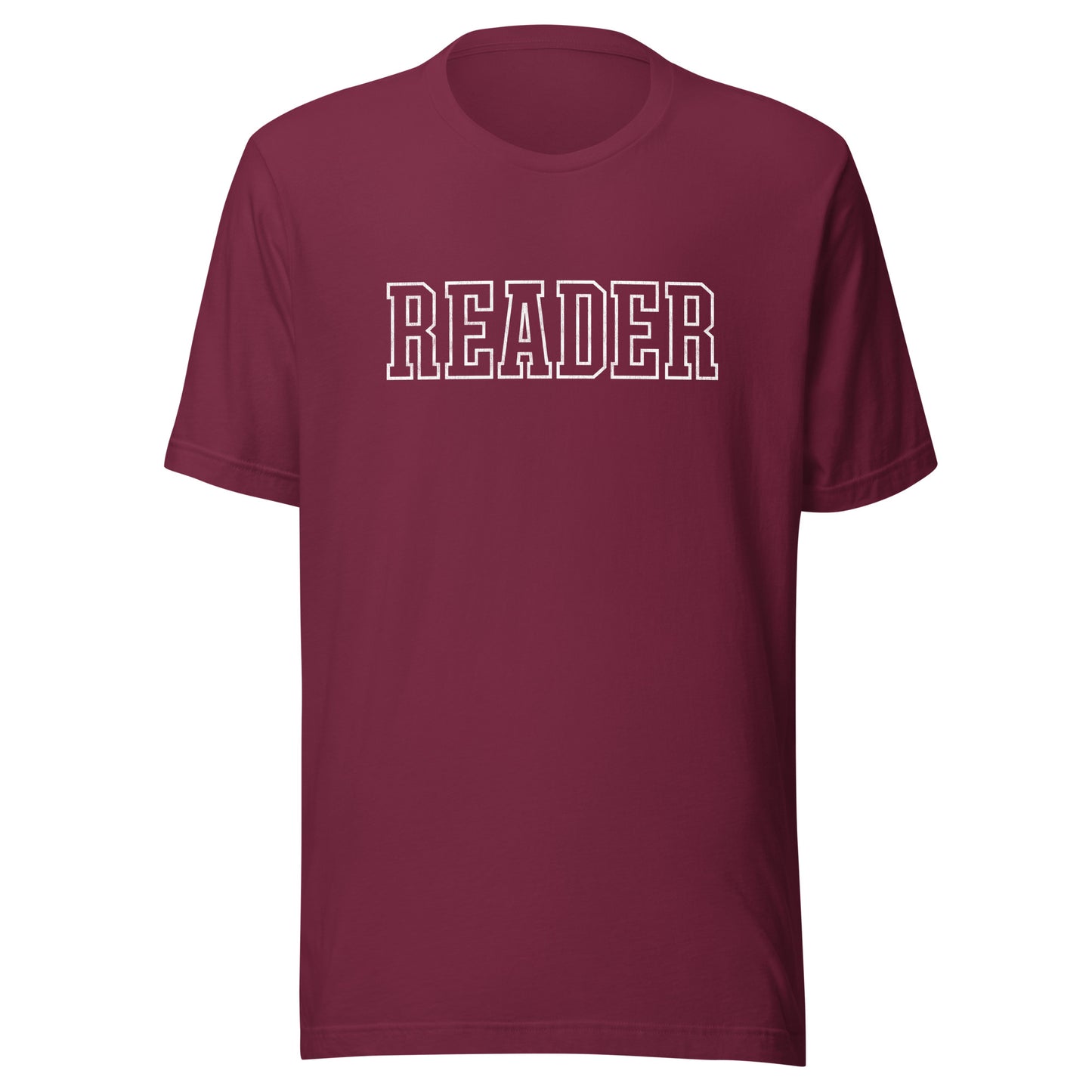 reader varsity t-shirt