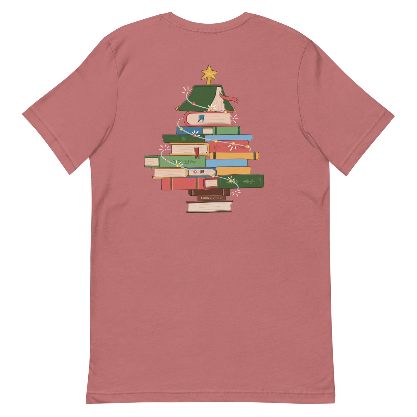 all i want for christmas is books/book tree t-shirt