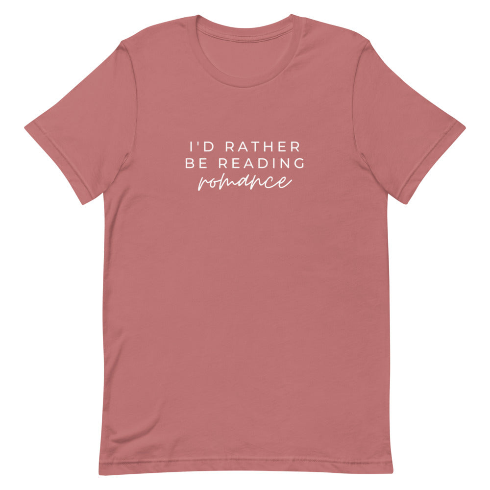 i'd rather be reading romance t-shirt