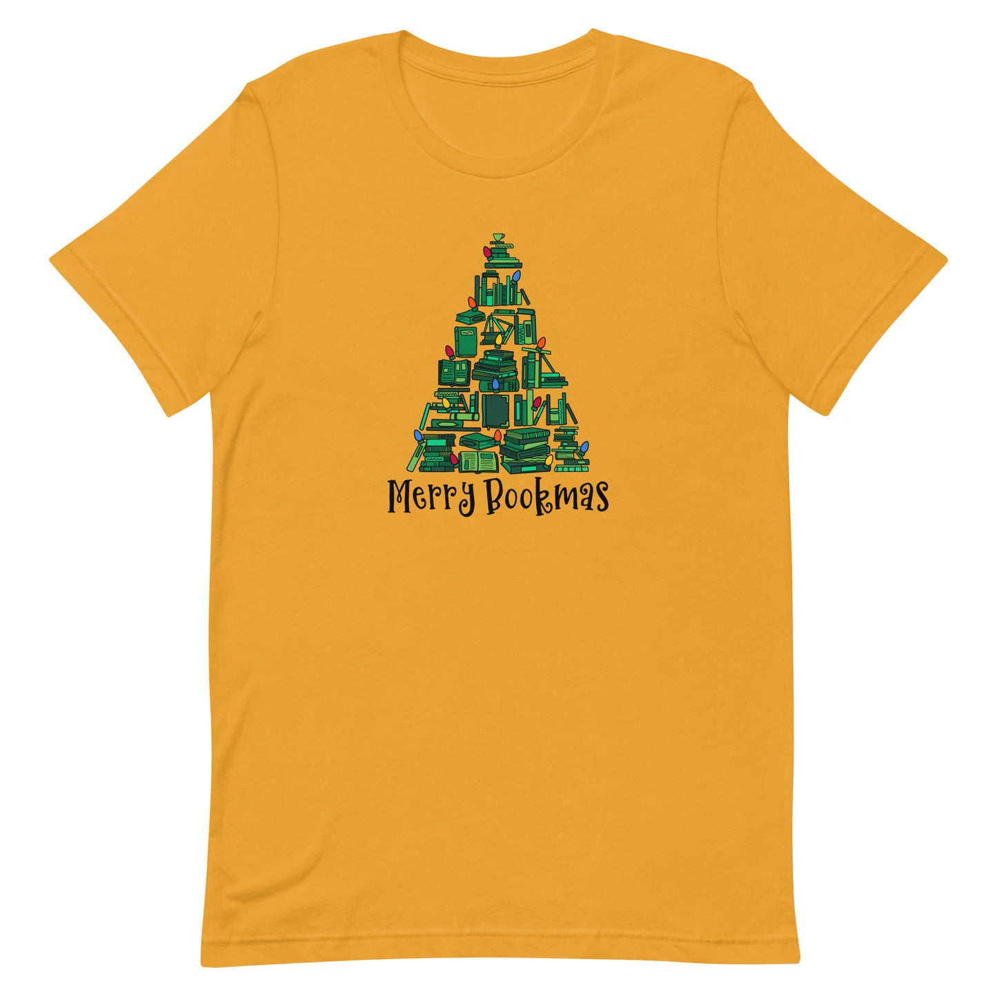 merry bookmas (book tree) t-shirt