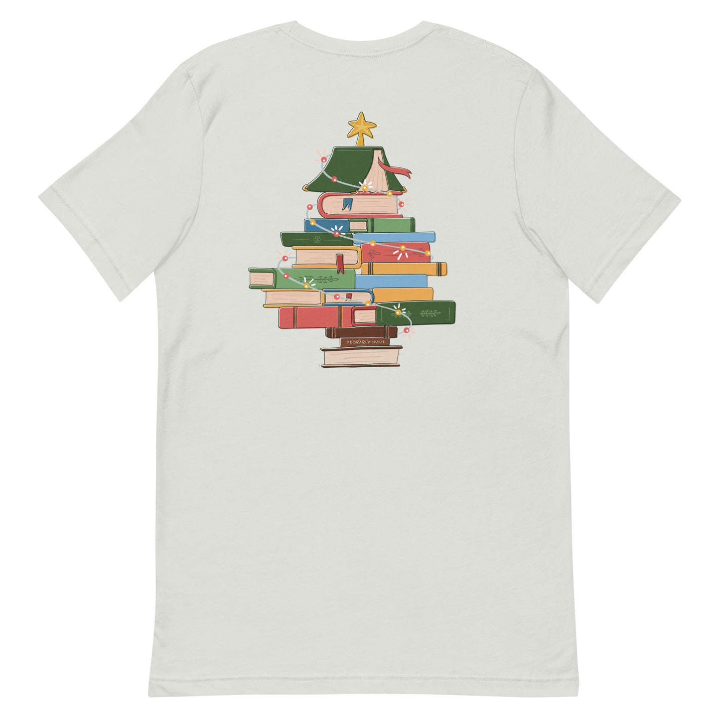 all i want for christmas is books/book tree t-shirt
