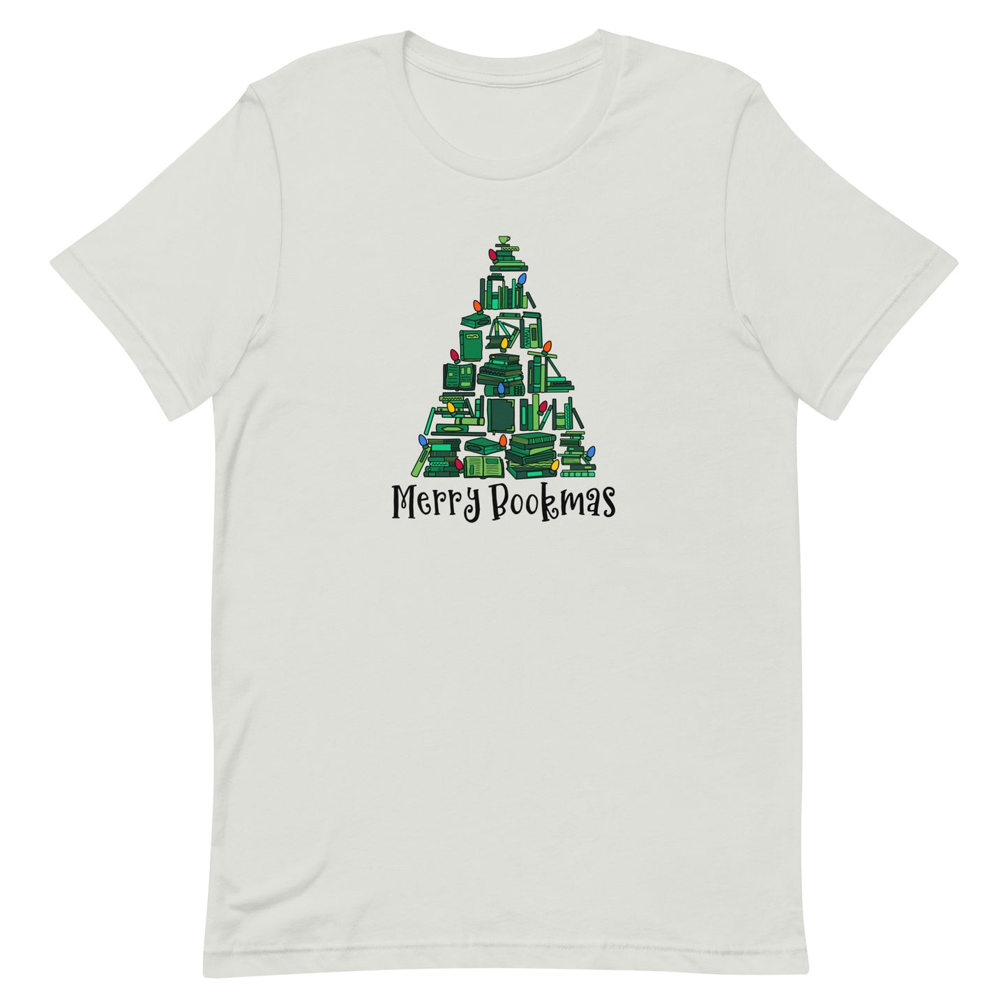 merry bookmas (book tree) t-shirt