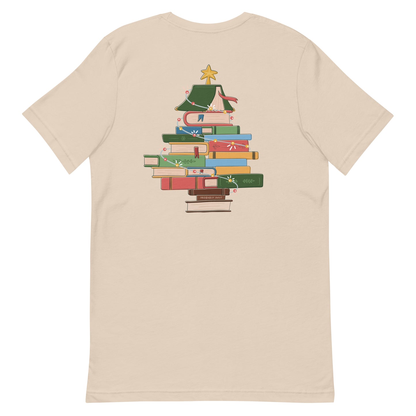 all i want for christmas is books/book tree t-shirt