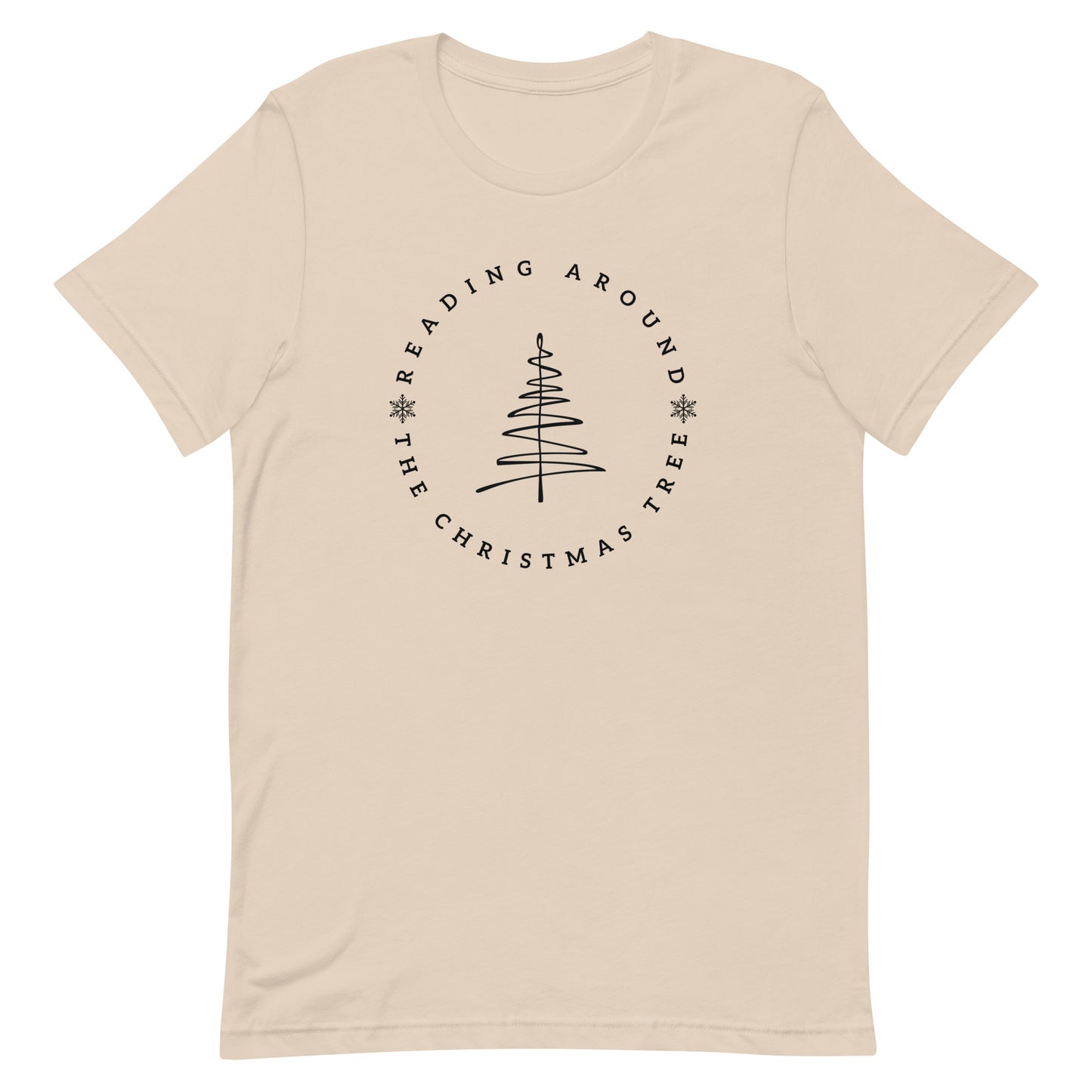 reading around the christmas tree t-shirt