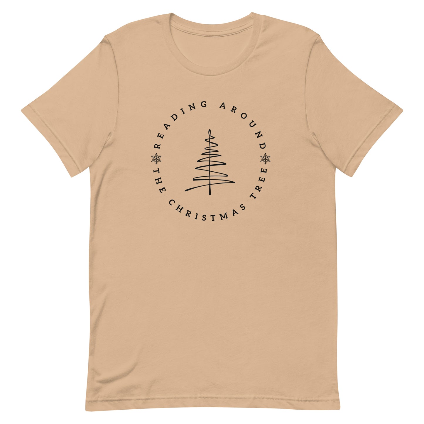 reading around the christmas tree t-shirt
