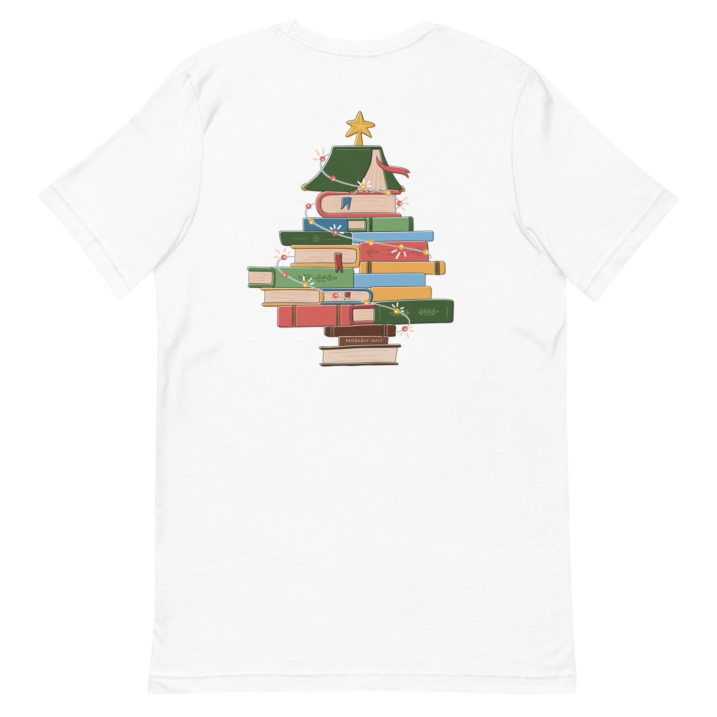 all i want for christmas is books/book tree t-shirt