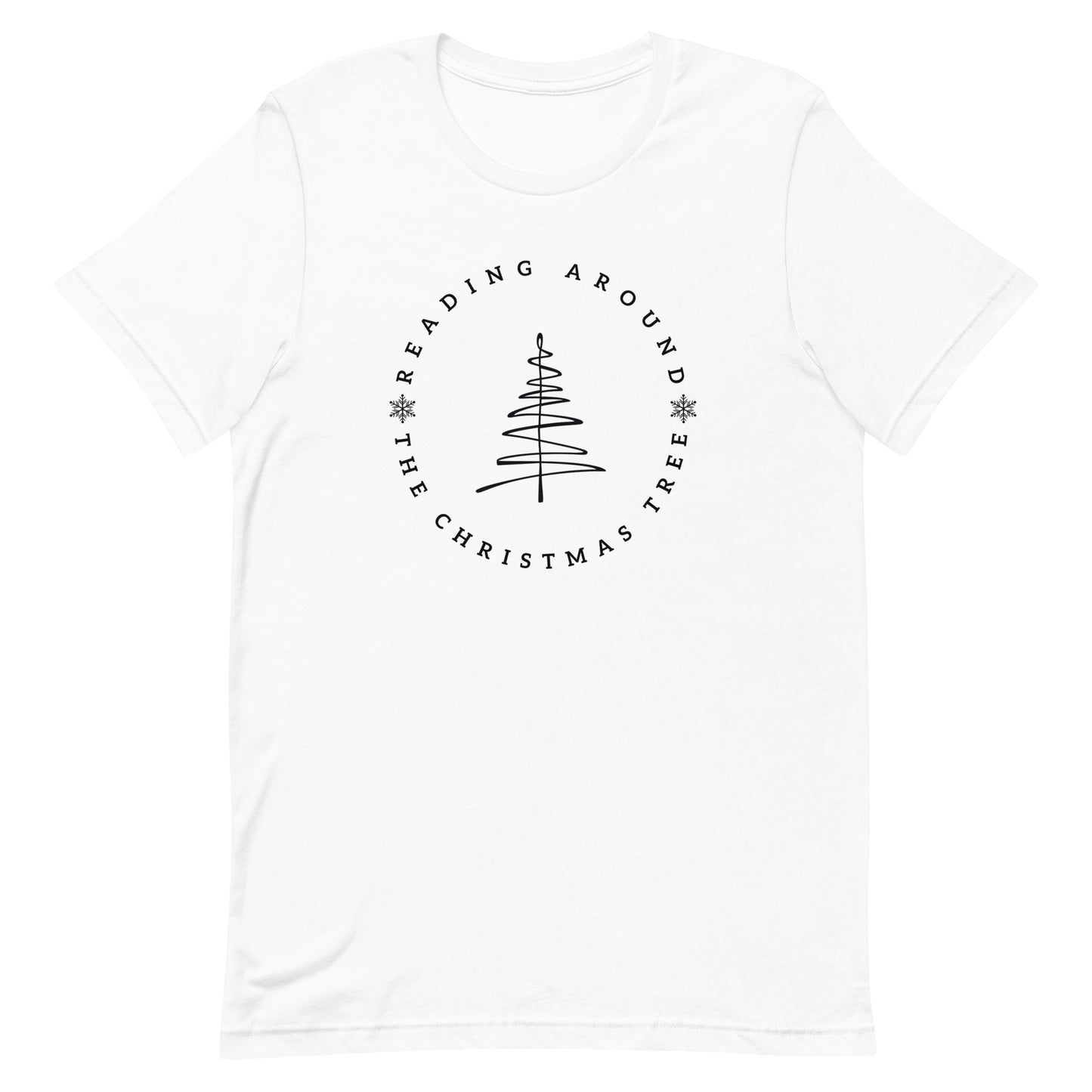 reading around the christmas tree t-shirt